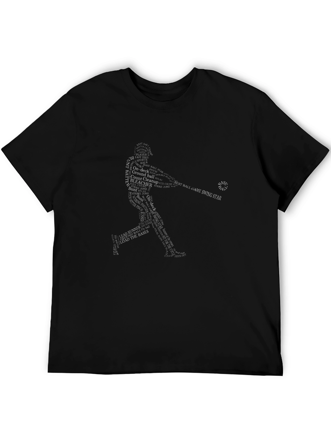 Baseball Word Art Graphic T-Shirt