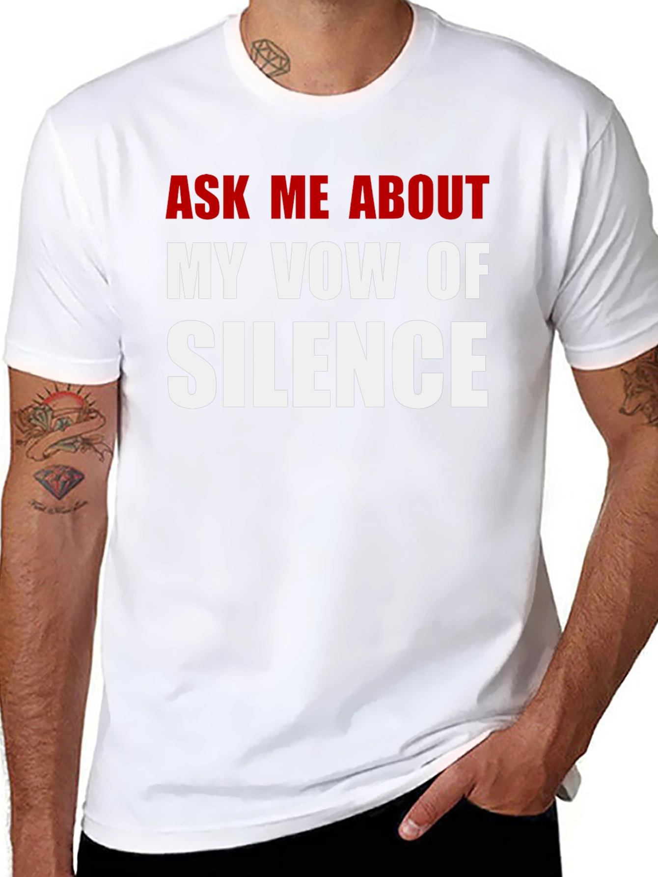 Vow of Silence Graphic Tee - Funny Sarcastic T-Shirt