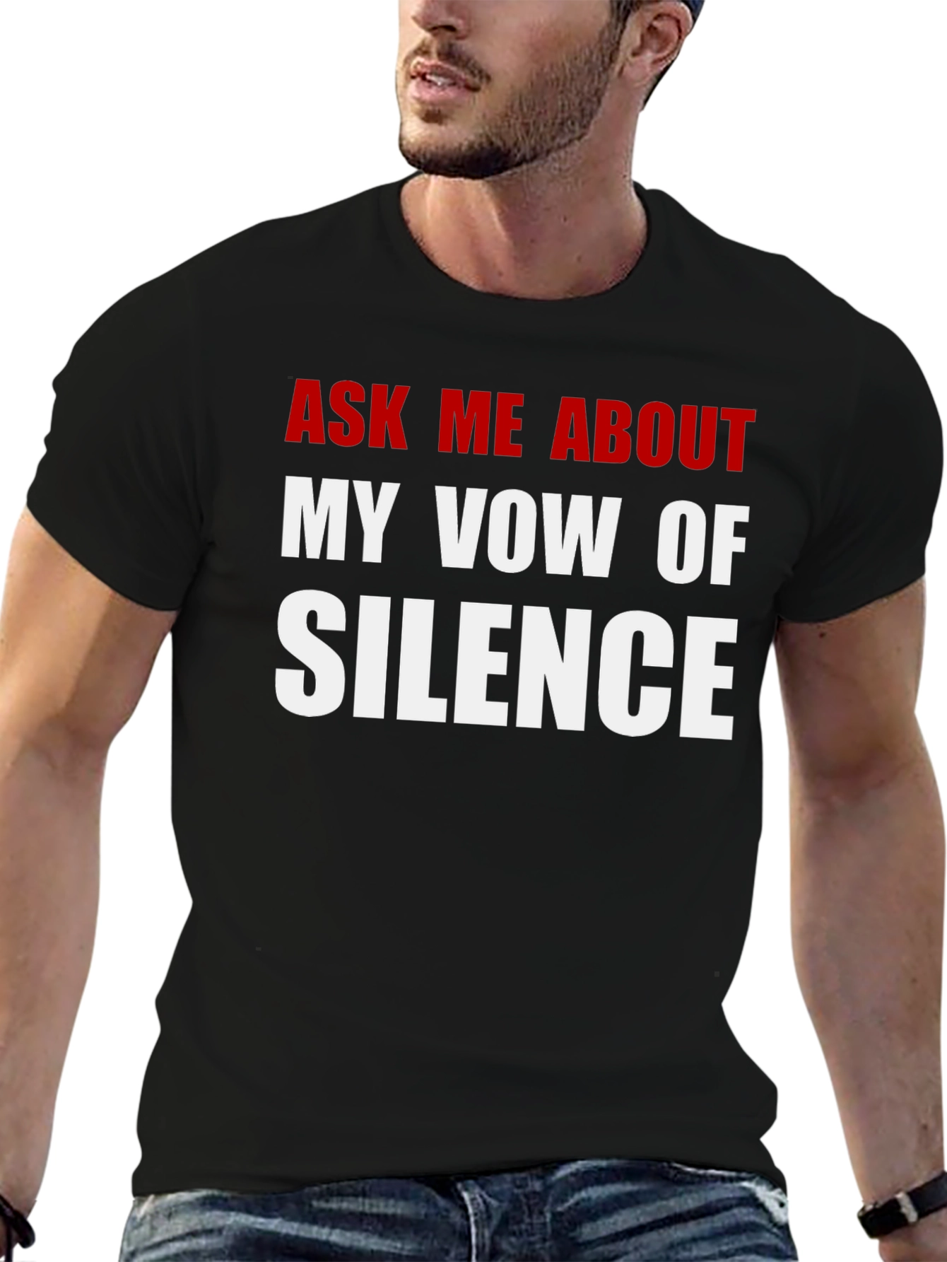 Vow of Silence Graphic Tee - Funny Sarcastic T-Shirt