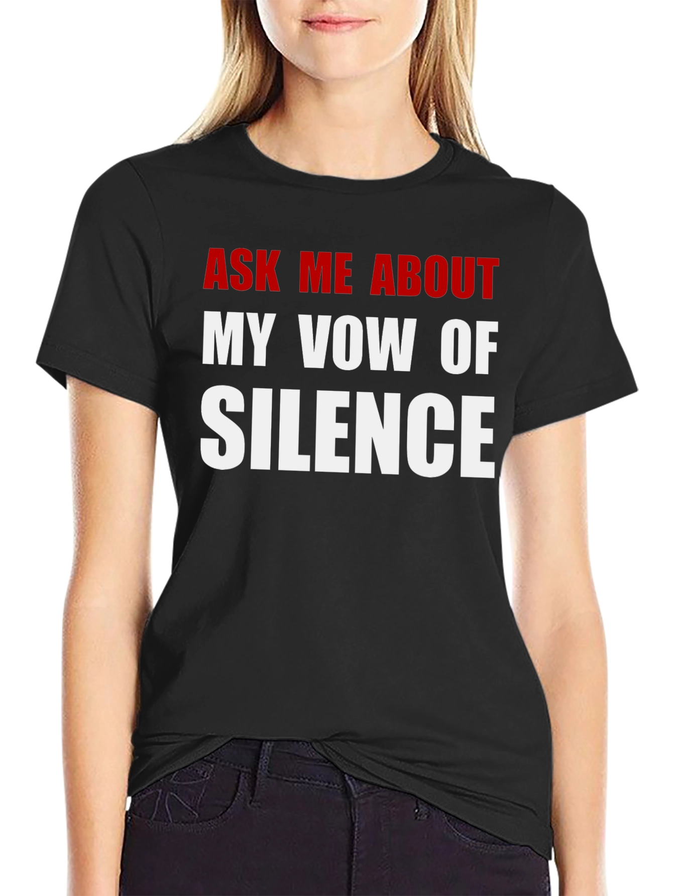 Vow of Silence Graphic Tee - Funny Sarcastic T-Shirt