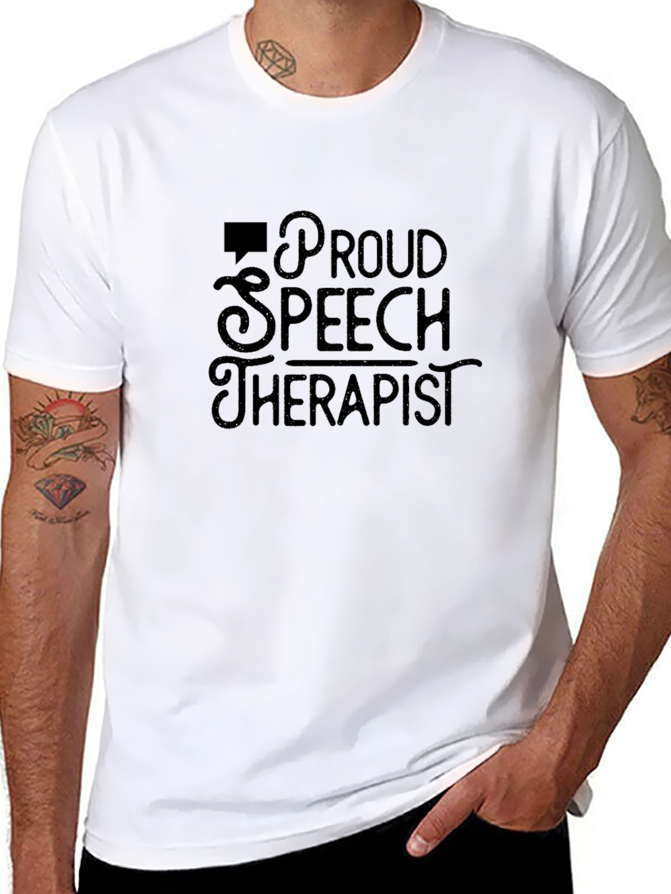 Proud Speech Therapist Black T-Shirt