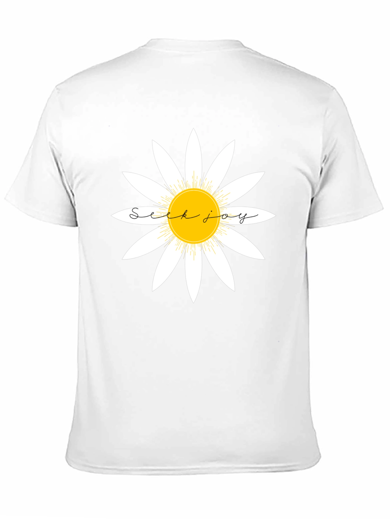 Seek Joy Daisy Graphic Tee - Classic Black T-Shirt