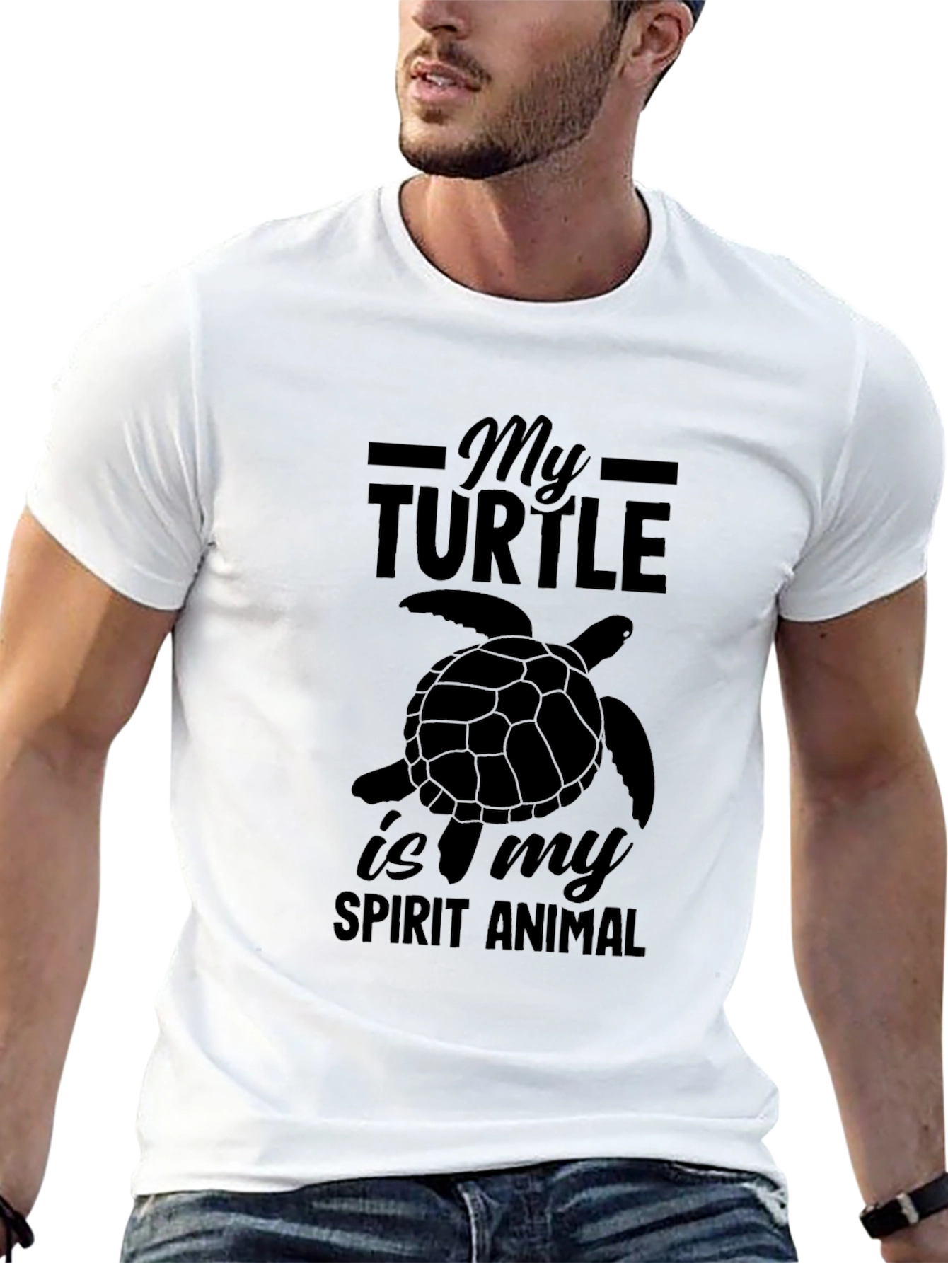 Turtle Spirit Animal Black T-Shirt