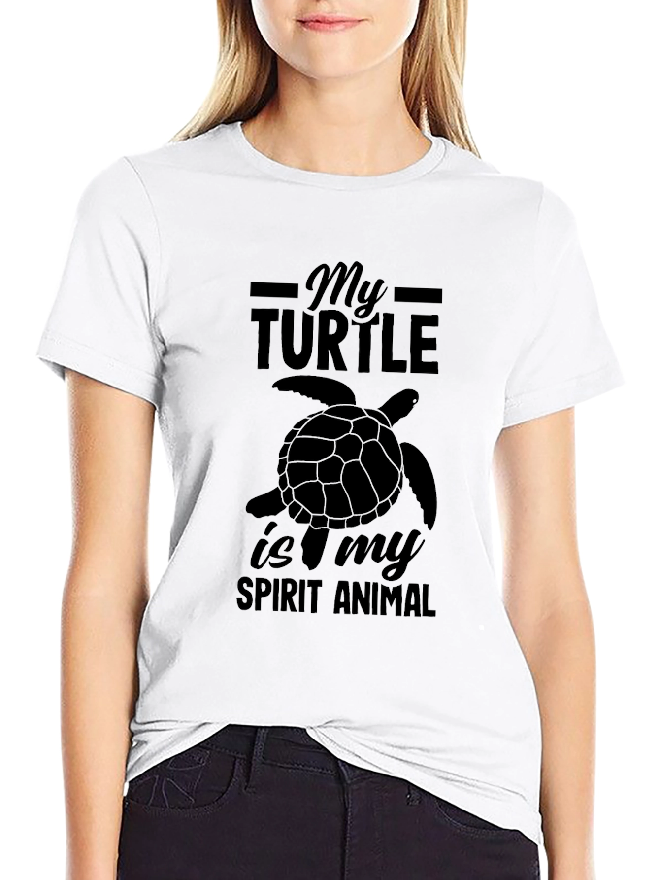 Turtle Spirit Animal Black T-Shirt
