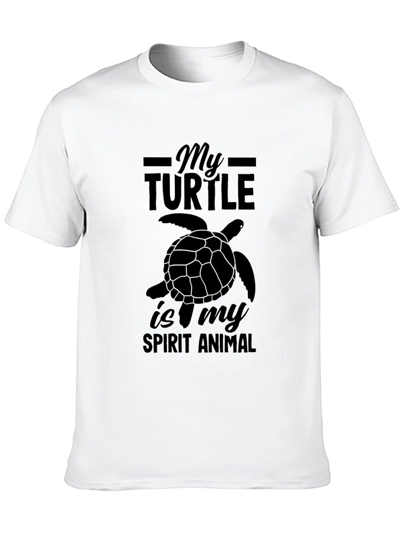 Turtle Spirit Animal Black T-Shirt