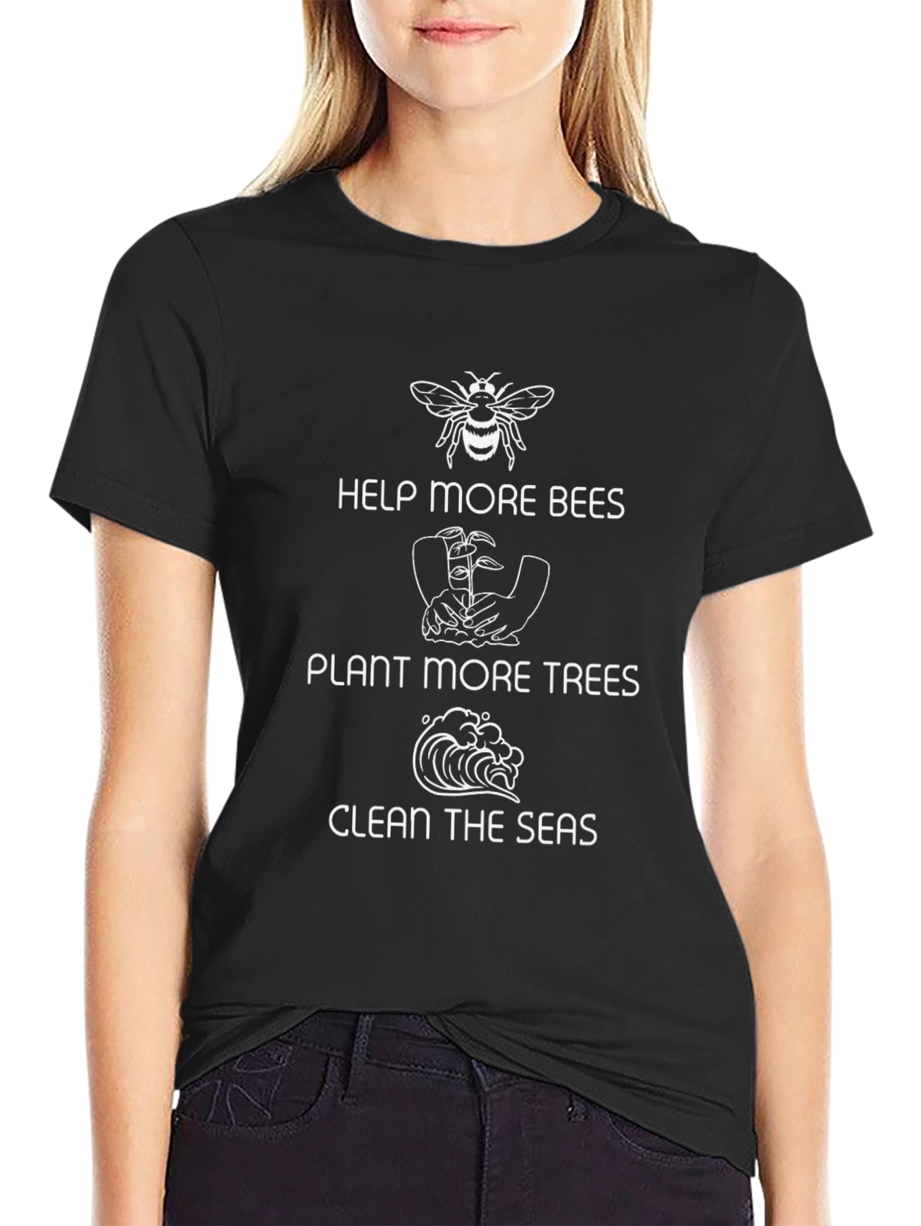 Eco-Friendly Black T-Shirt: Save the Planet