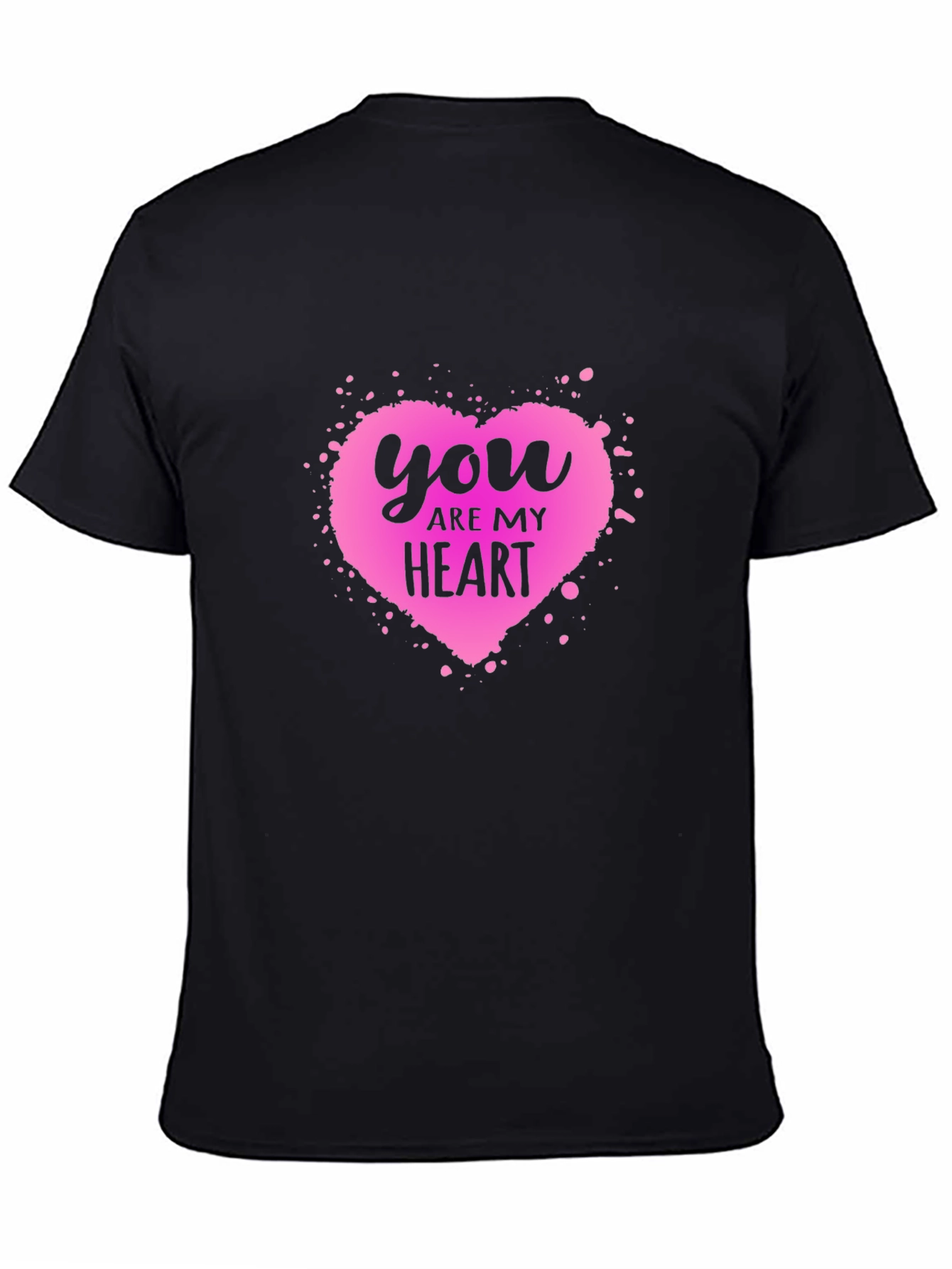 You Are My Heart Graphic Tee - Black
