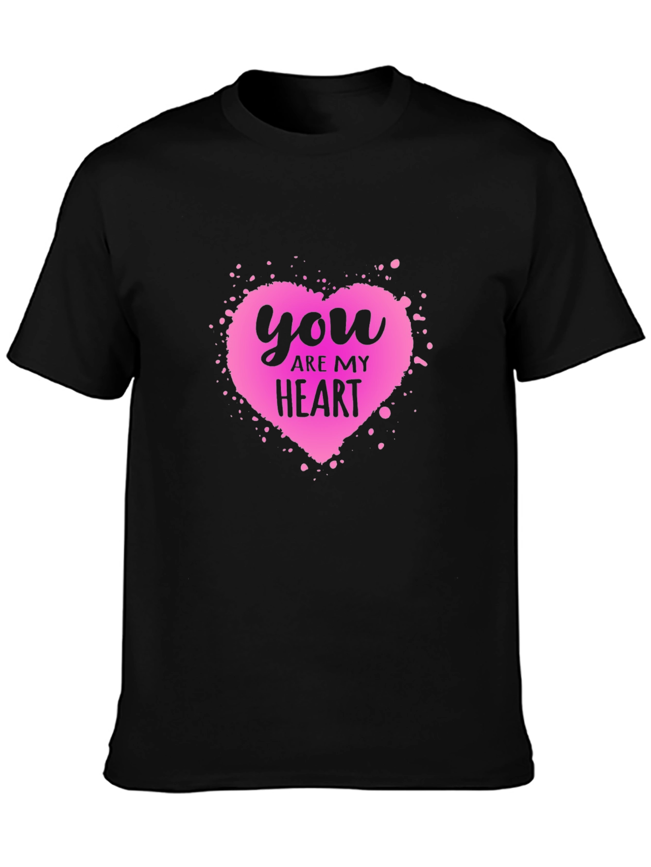 You Are My Heart Graphic Tee - Black