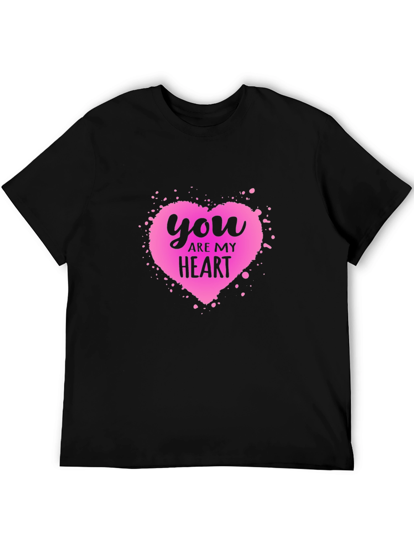 You Are My Heart Graphic Tee - Black