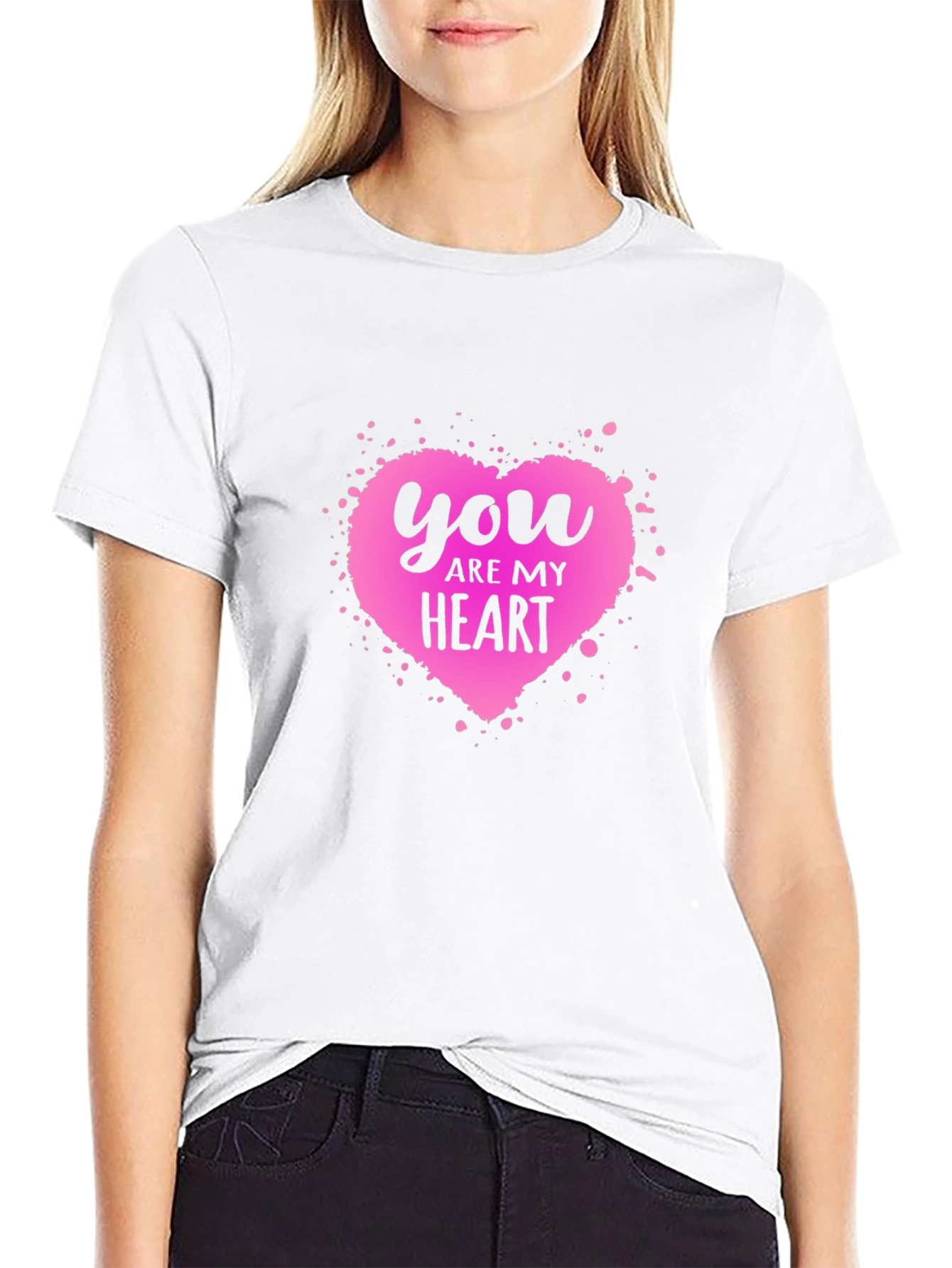 You Are My Heart Graphic Tee - Black