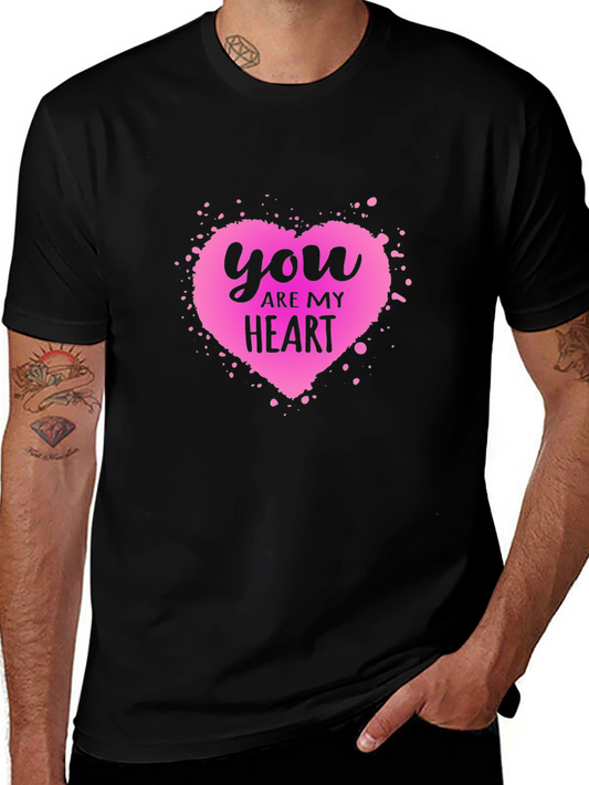 You Are My Heart Graphic Tee - Black