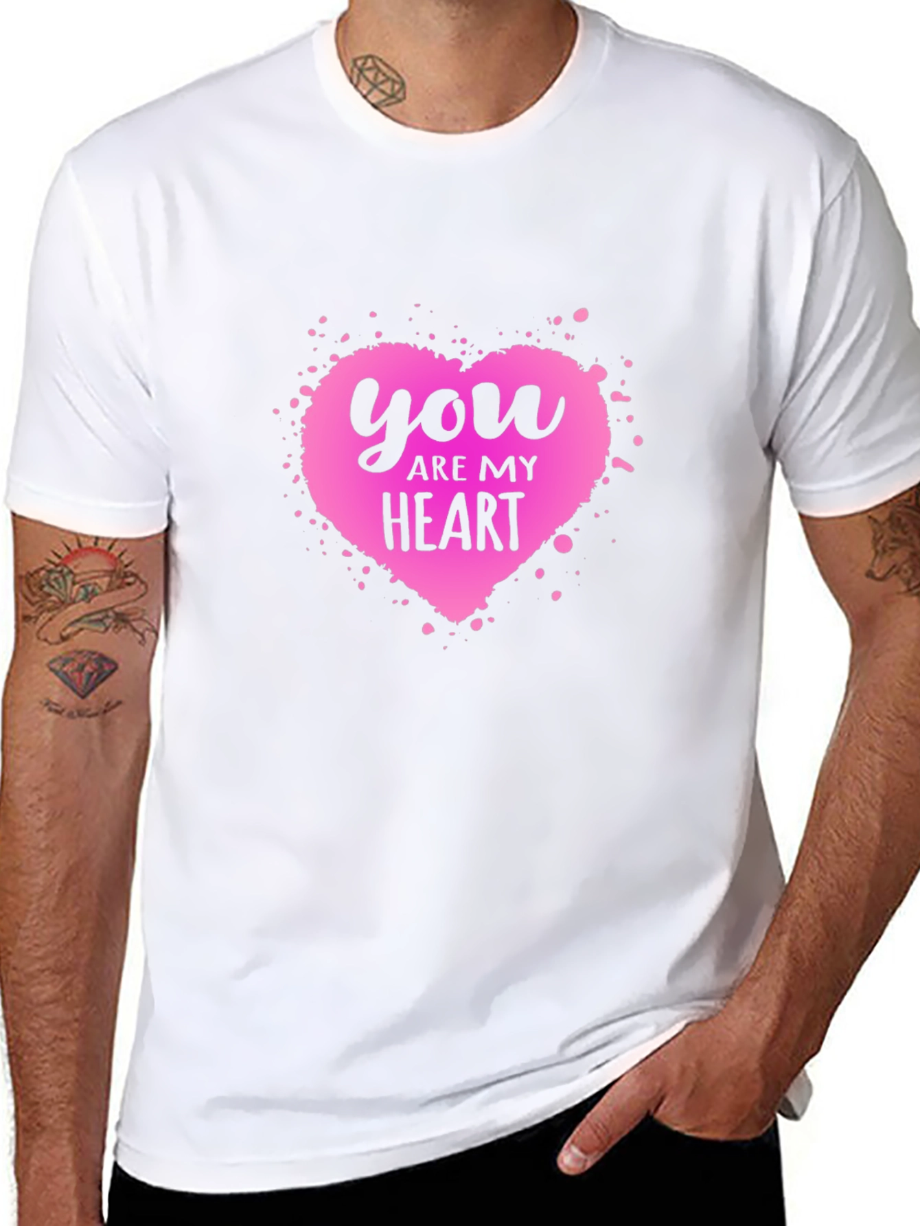You Are My Heart Graphic Tee - Black