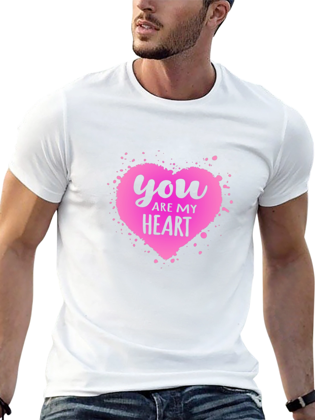 You Are My Heart Graphic Tee - Black