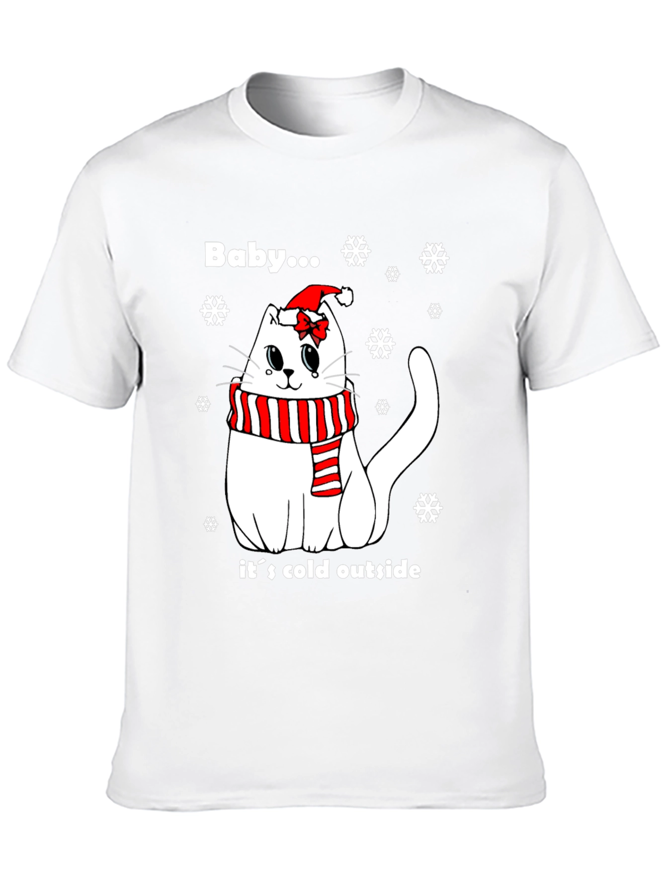 Baby Its Cold Outside Cat Christmas T-Shirt