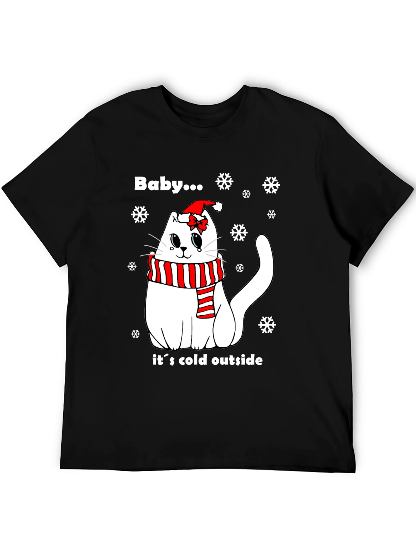 Baby Its Cold Outside Cat Christmas T-Shirt