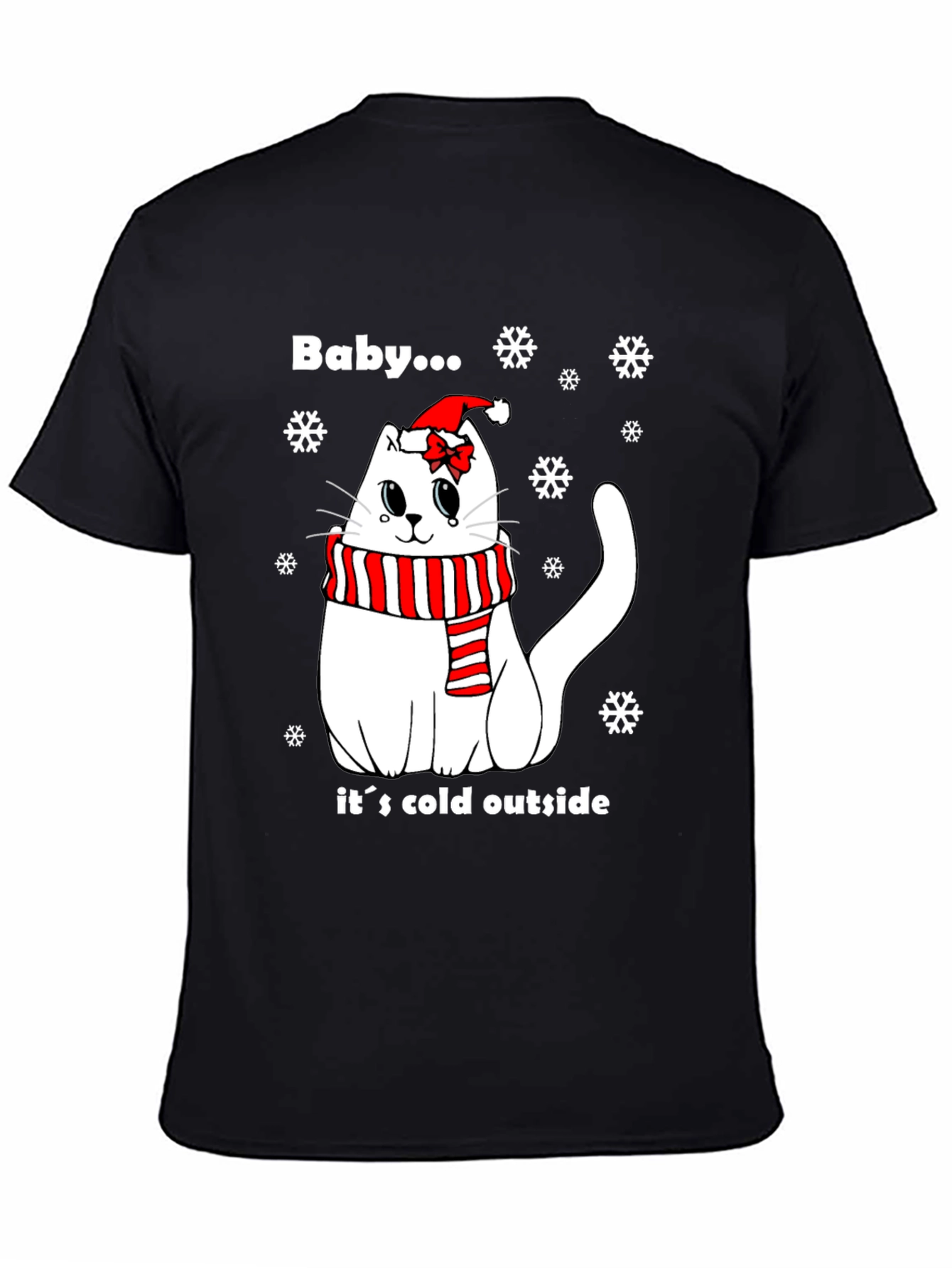 Baby Its Cold Outside Cat Christmas T-Shirt