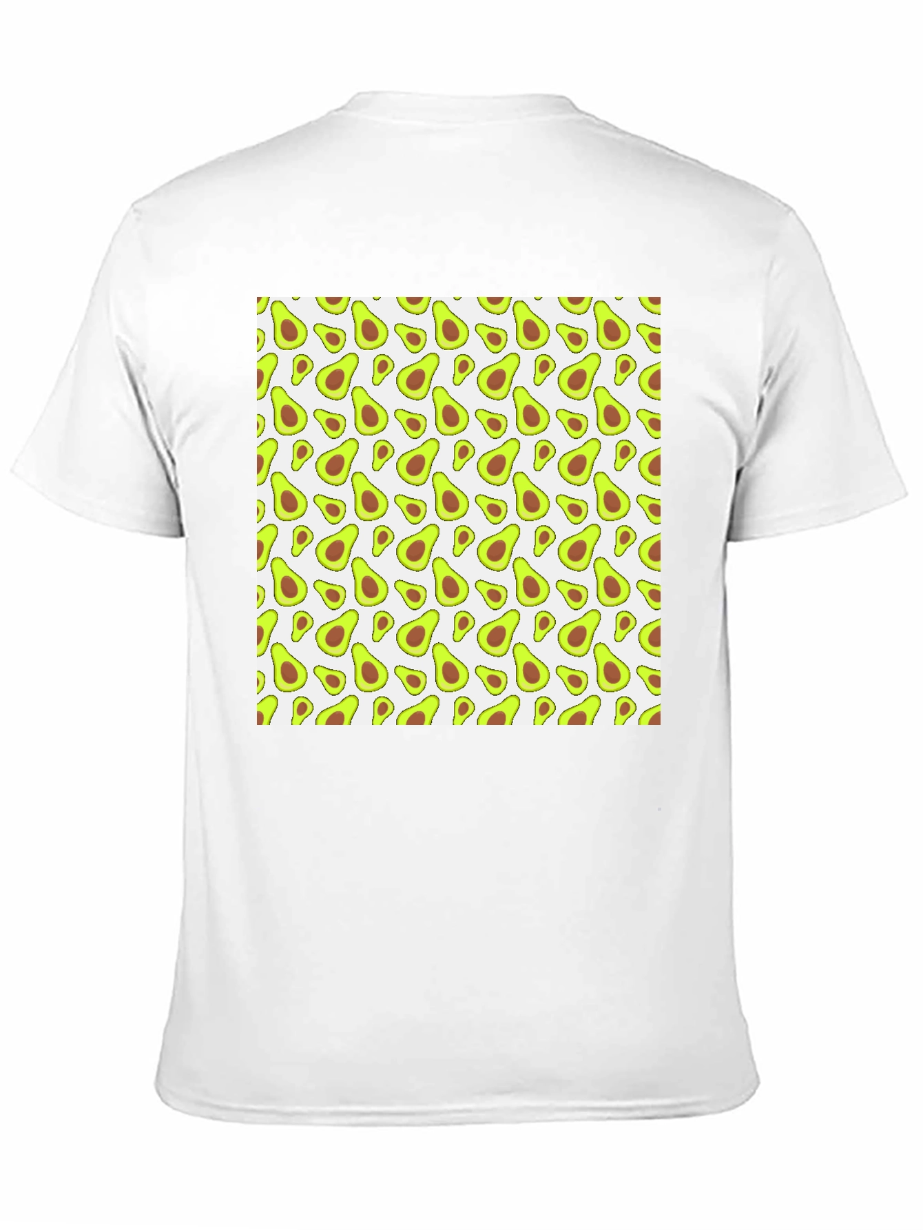 Avocado Pattern Black T-Shirt