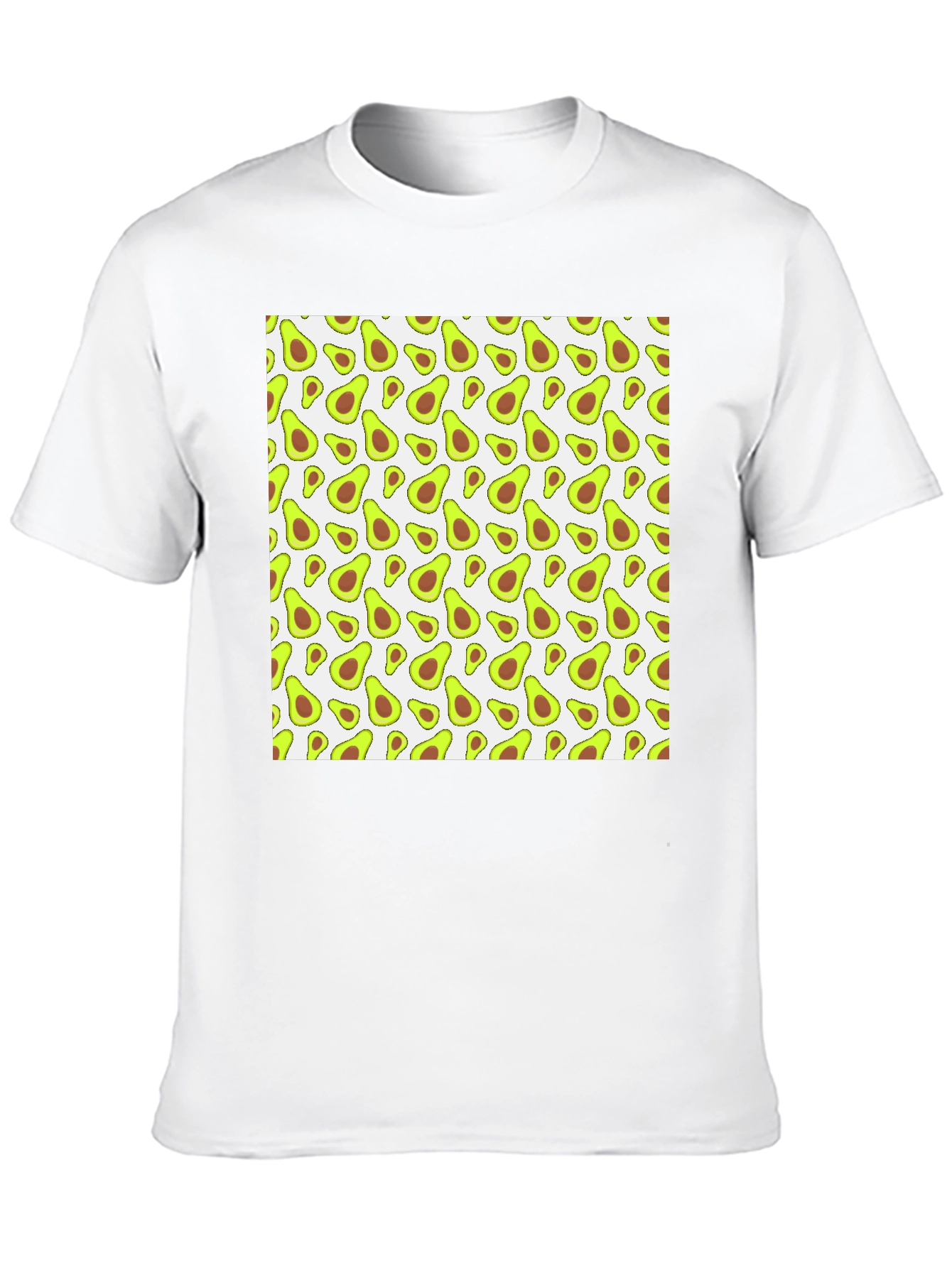 Avocado Pattern Black T-Shirt
