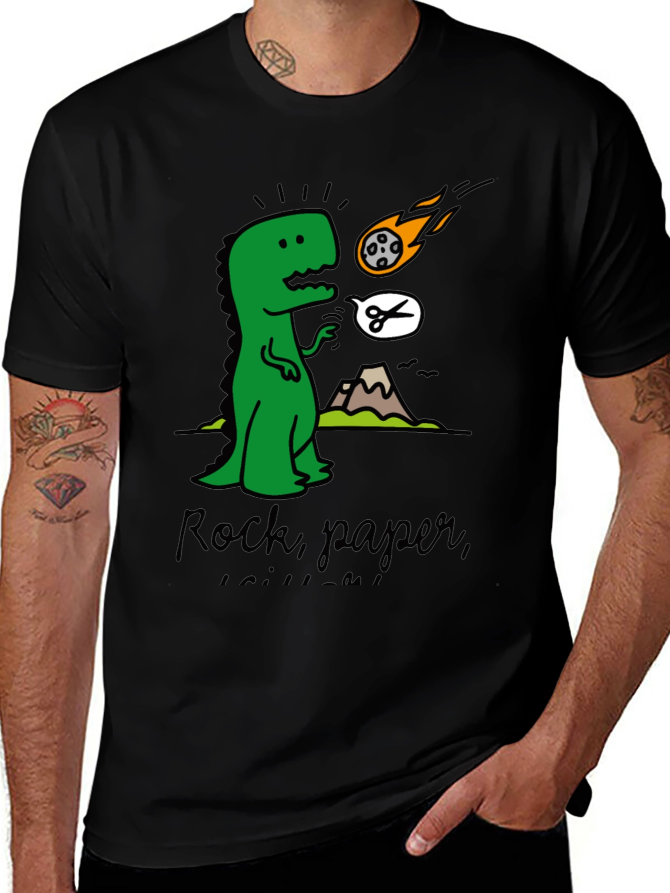 Dino Rock Paper Scissors T-Shirt