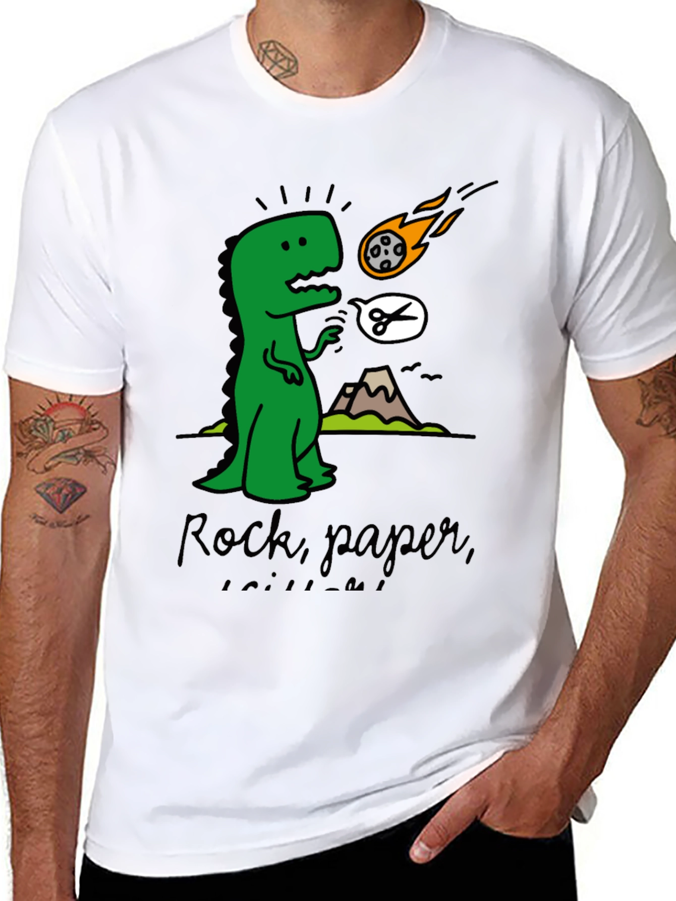 Dino Rock Paper Scissors T-Shirt