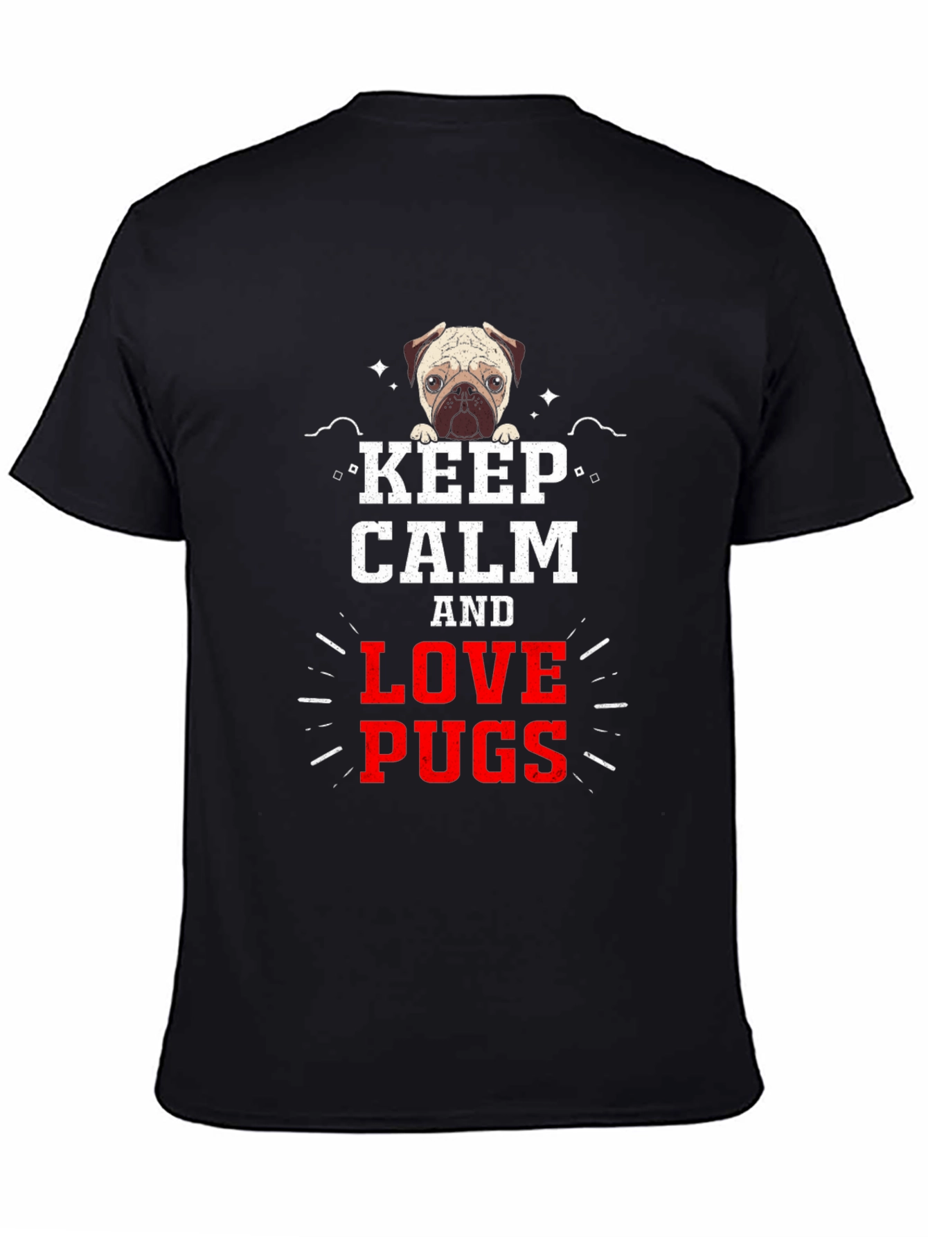 Keep Calm & Love Pugs Graphic Tee