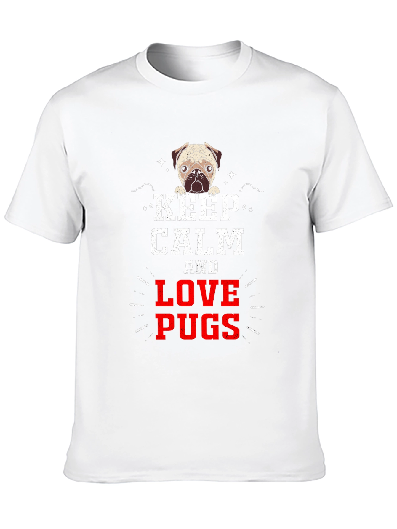 Keep Calm & Love Pugs Graphic Tee