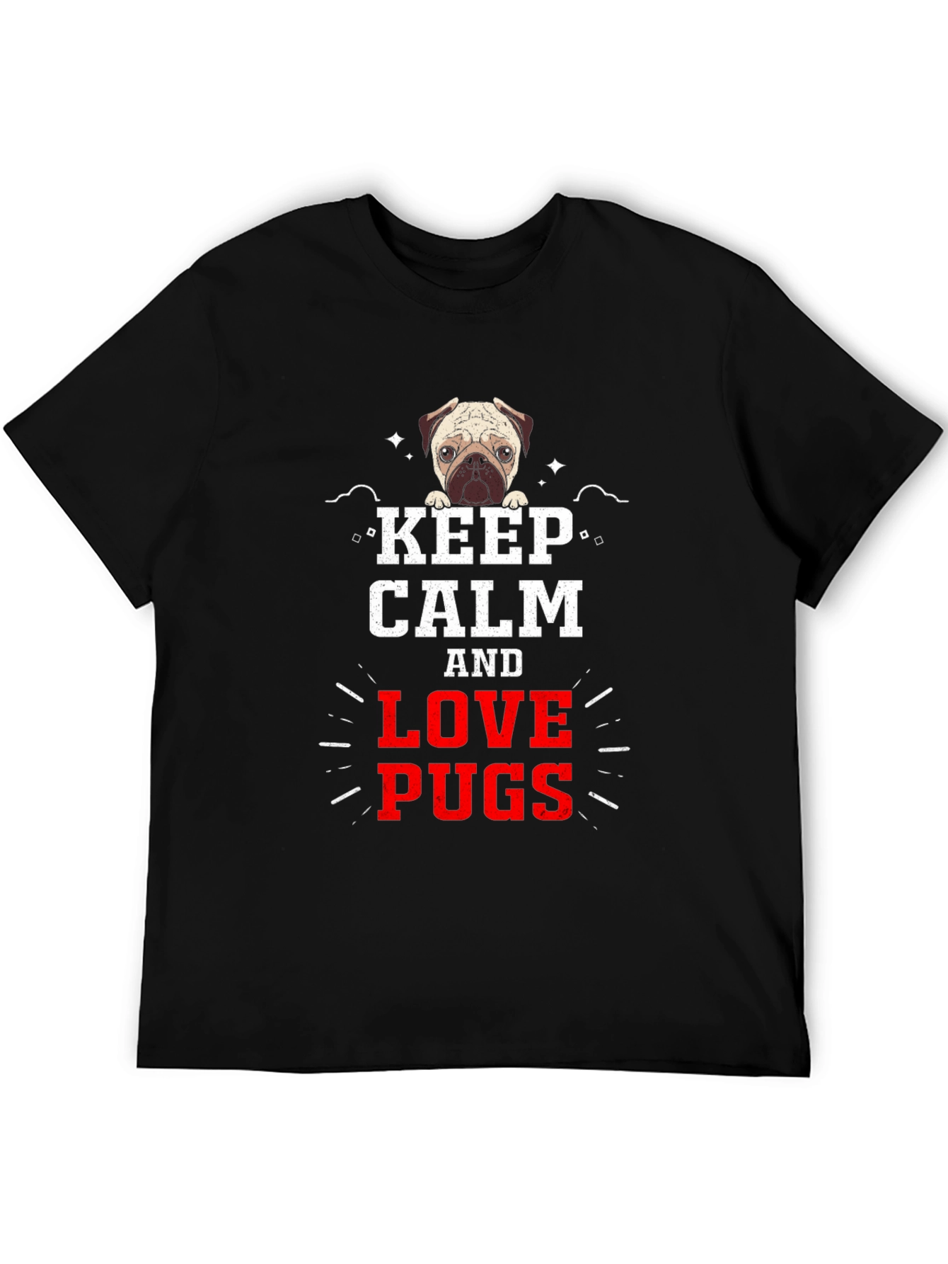 Keep Calm & Love Pugs Graphic Tee