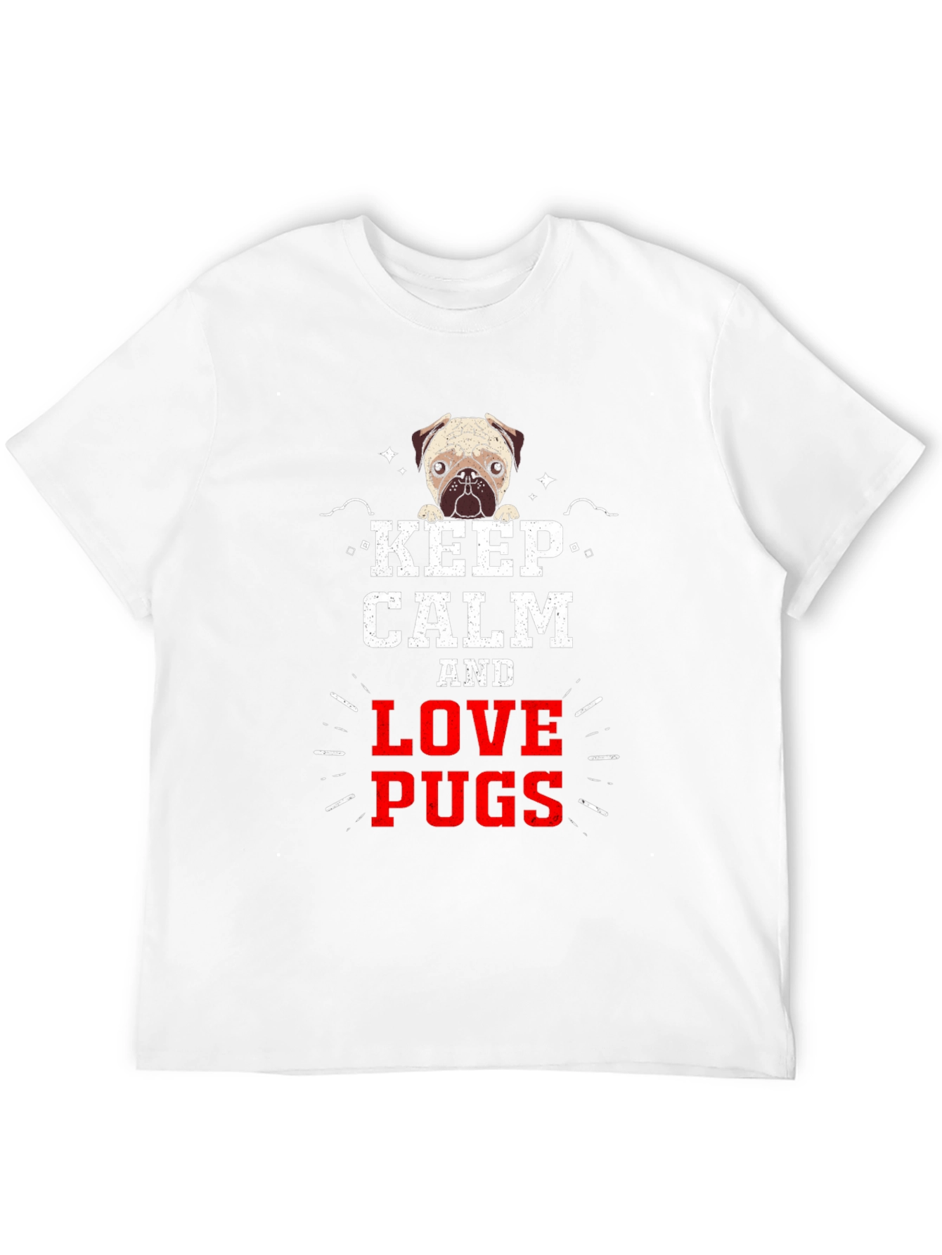 Keep Calm & Love Pugs Graphic Tee