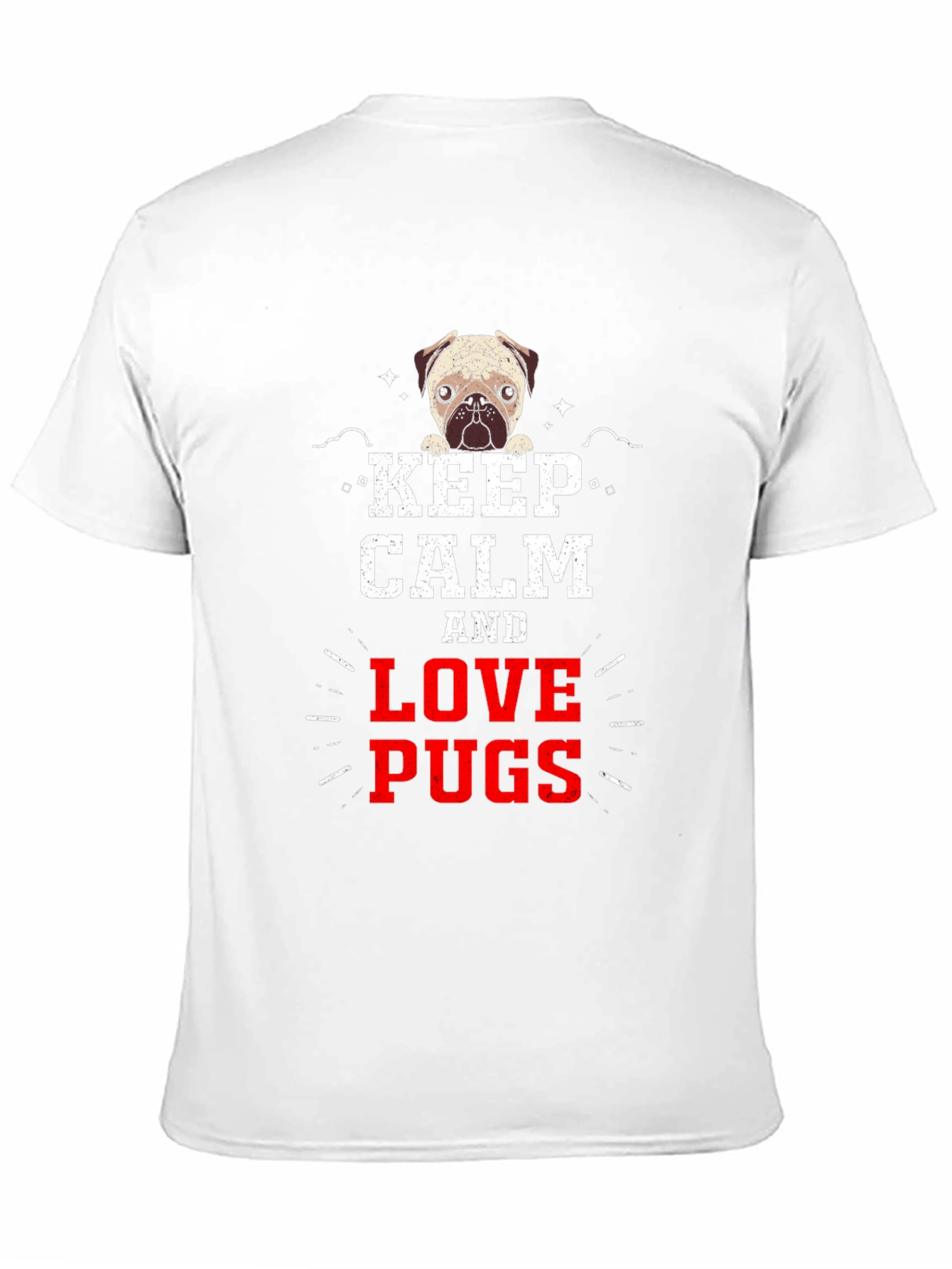 Keep Calm & Love Pugs Graphic Tee