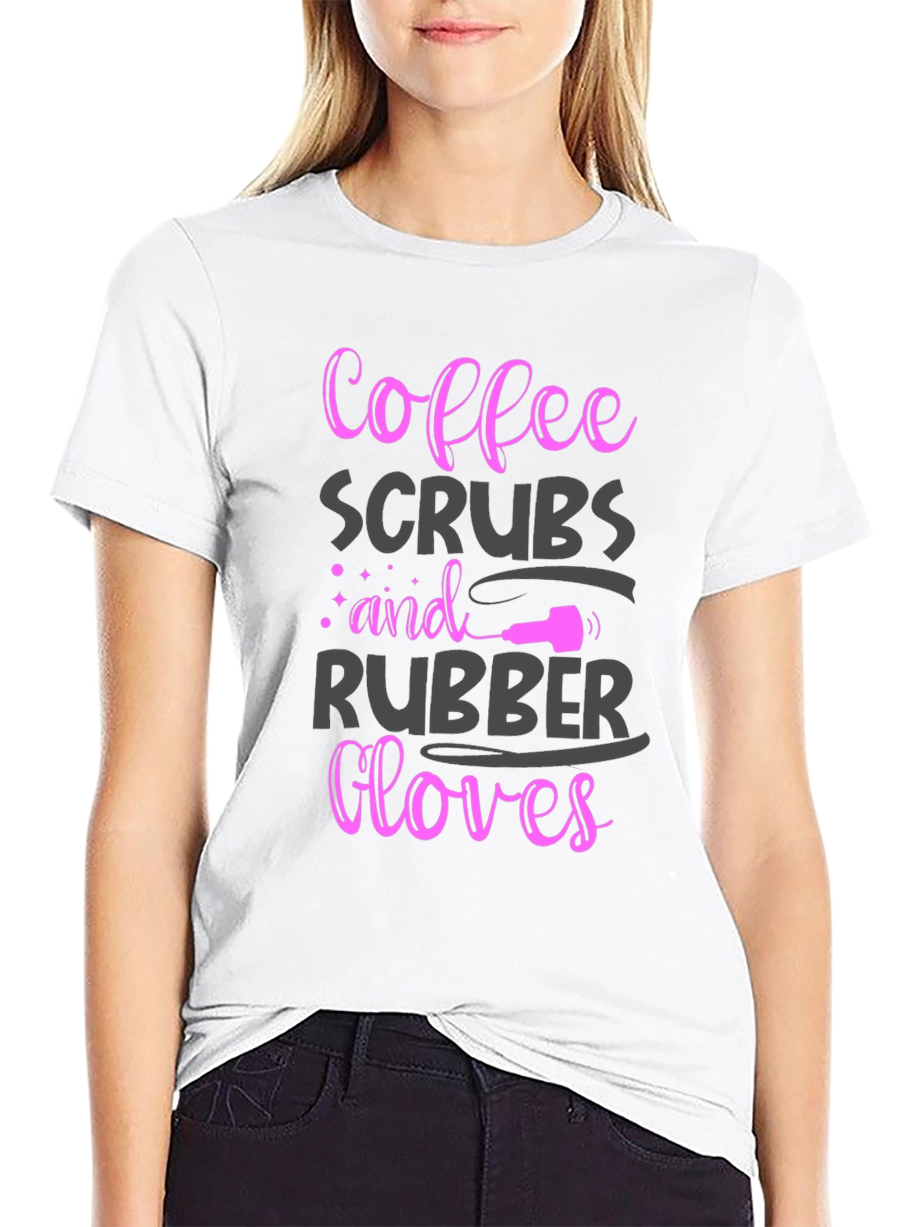 Coffee Scrubs Rubber Gloves Graphic Tee