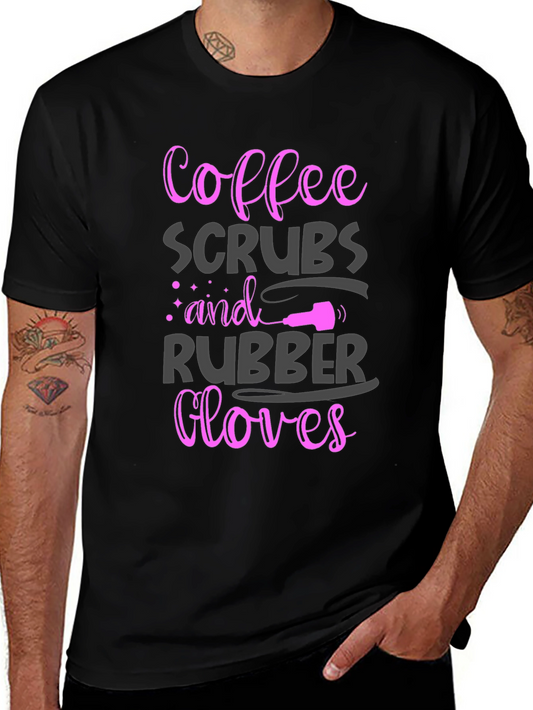 Coffee Scrubs Rubber Gloves Graphic Tee