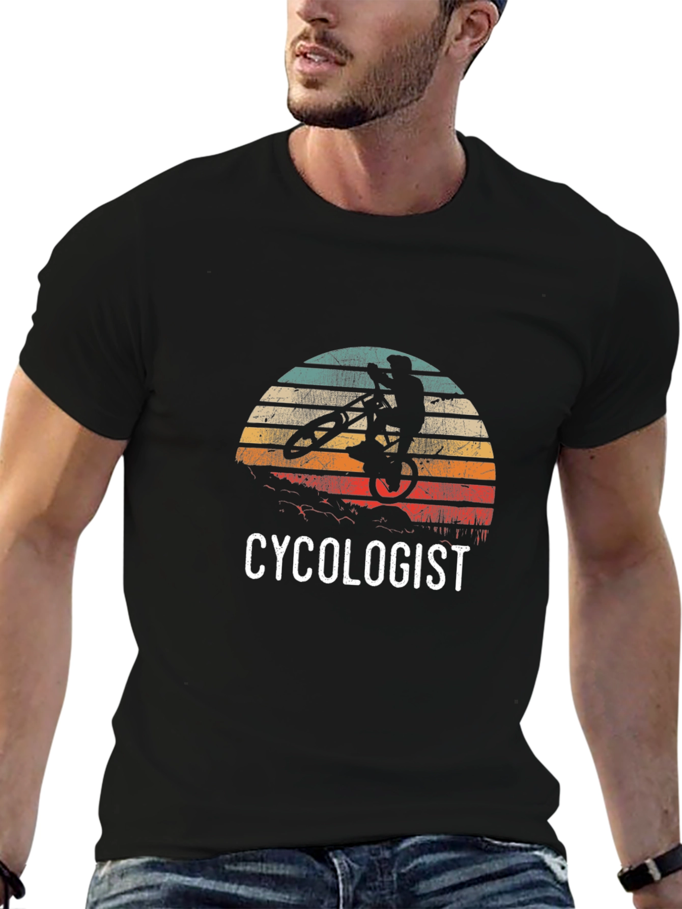 Cycologist T-Shirt - Retro Cycling Silhouette Design