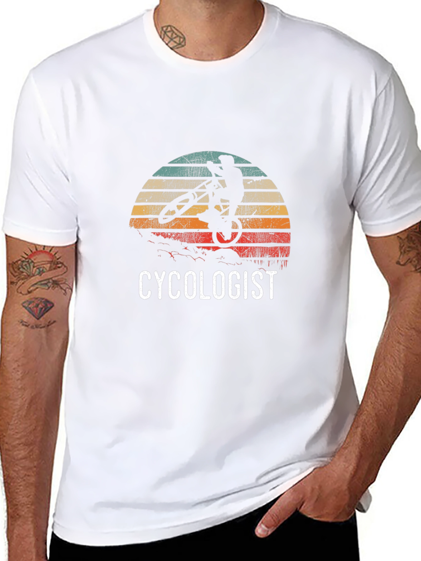 Cycologist T-Shirt - Retro Cycling Silhouette Design