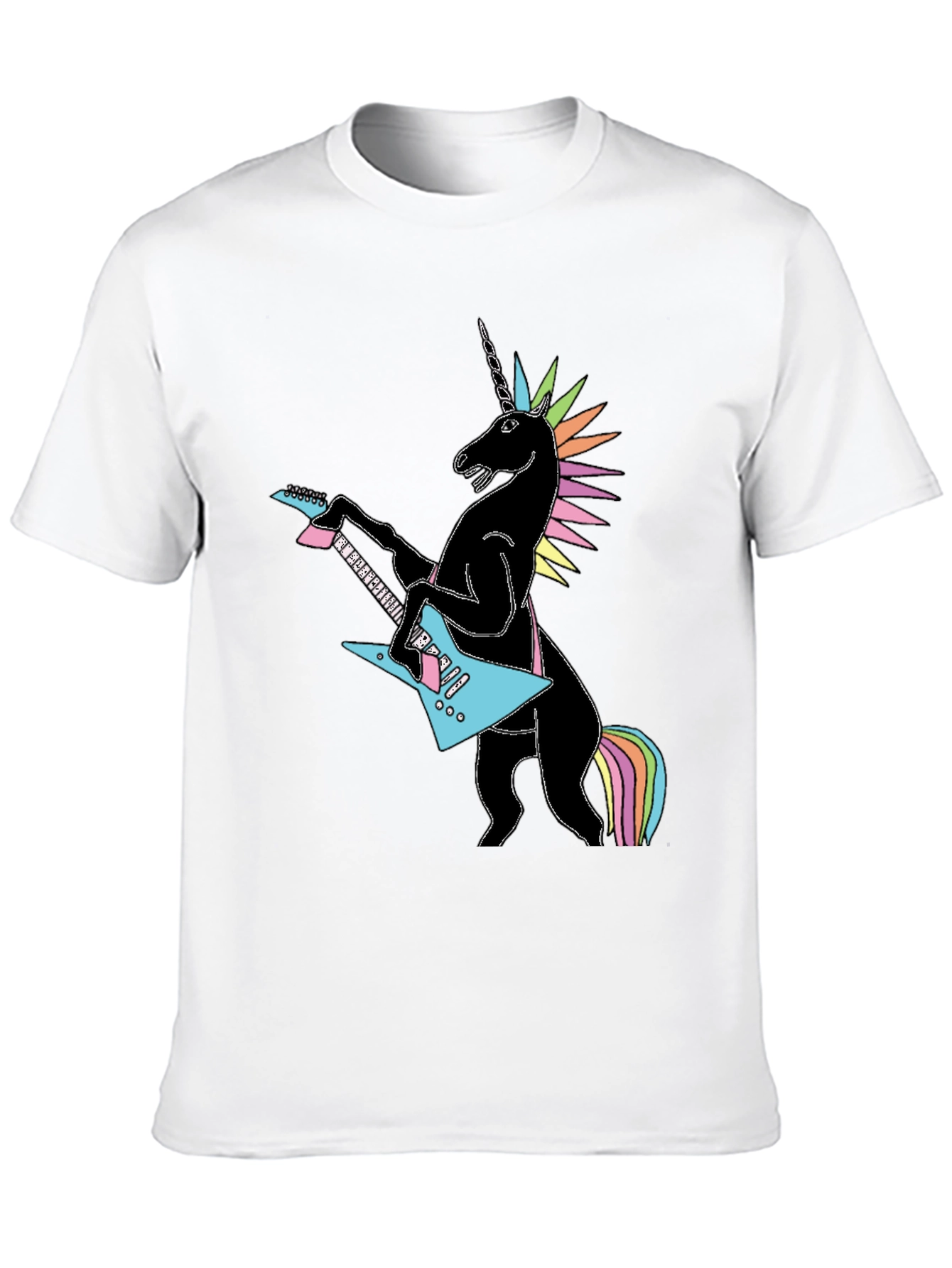 Unicorn Guitarist Graphic Tee - Black