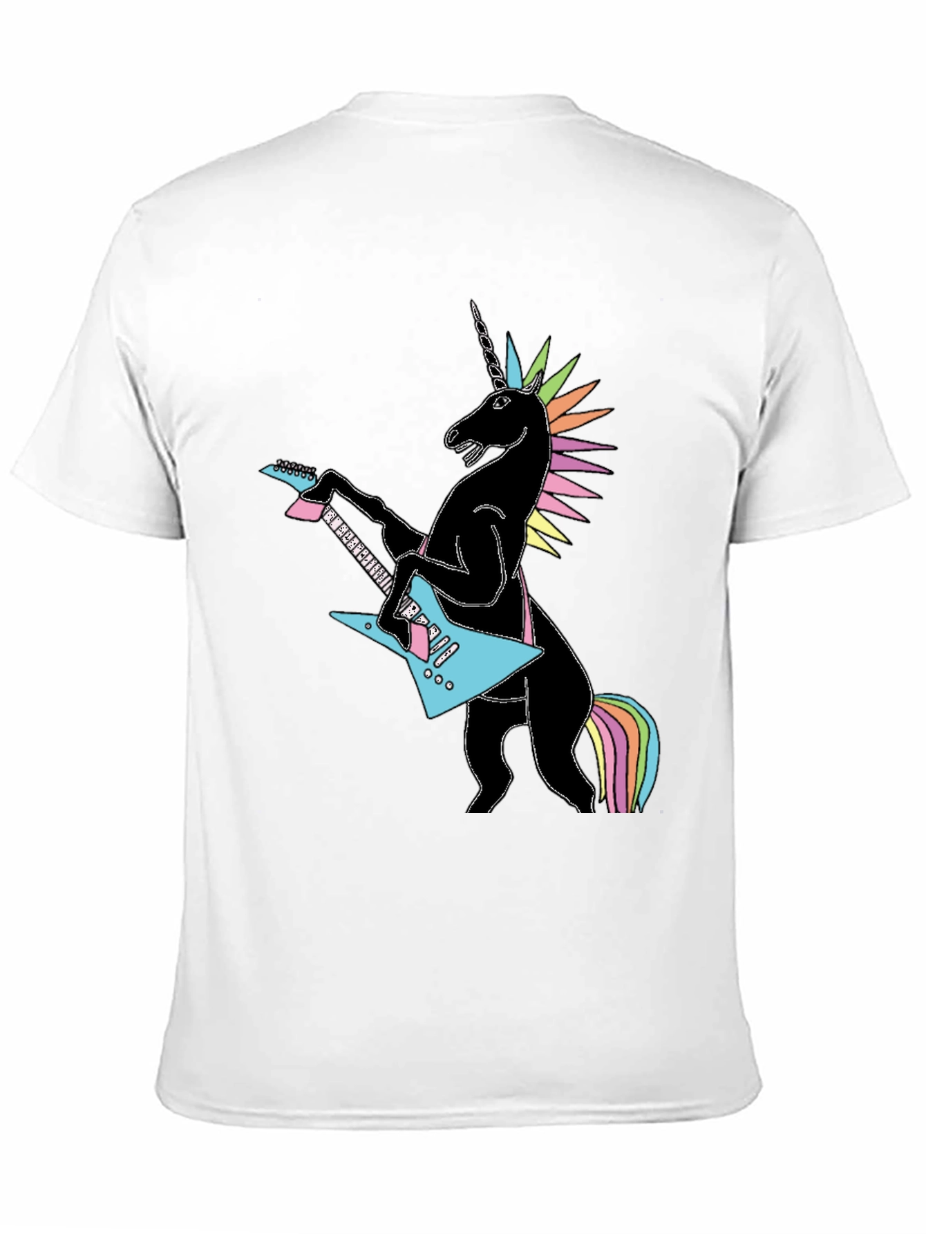 Unicorn Guitarist Graphic Tee - Black