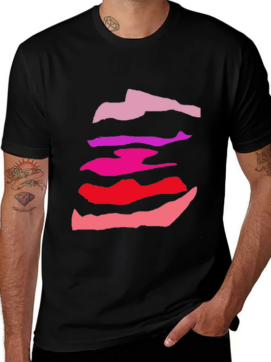 Abstract Color Block Mens Tee