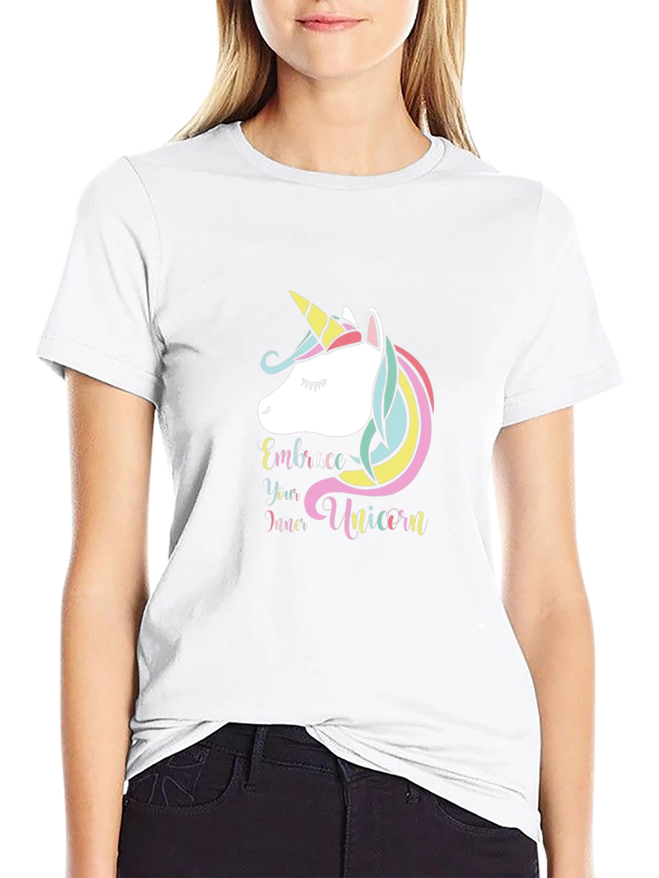 Embrace Your Inner Unicorn Black T-Shirt