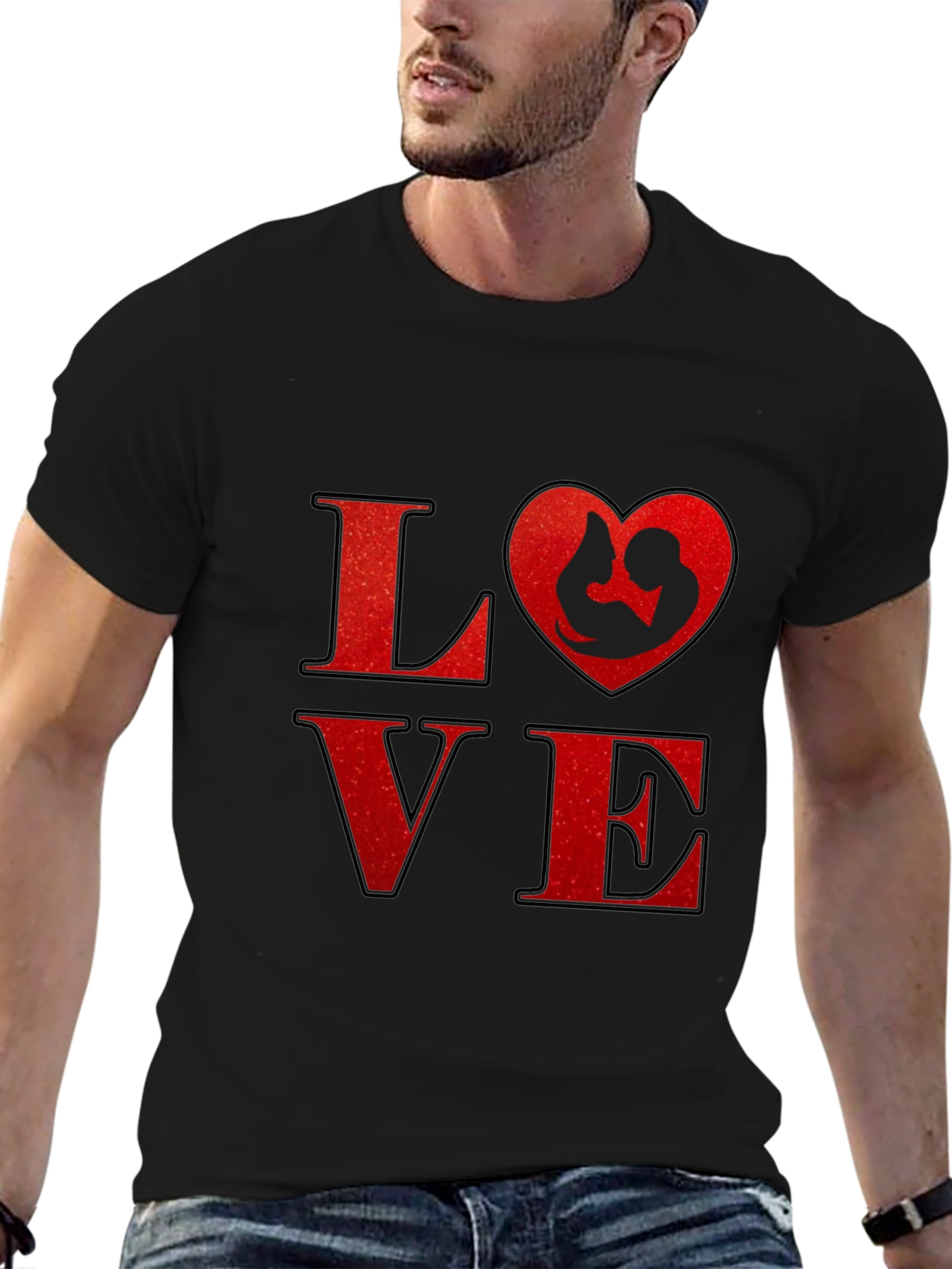 Love Heart Mom & Baby Graphic T-Shirt