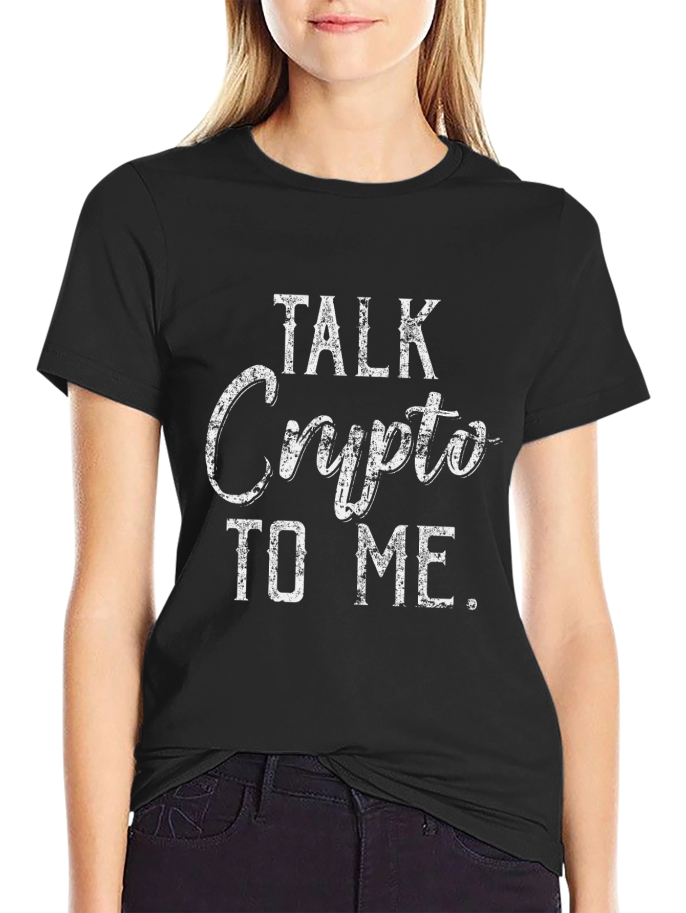 Talk Crypto To Me Black T-Shirt