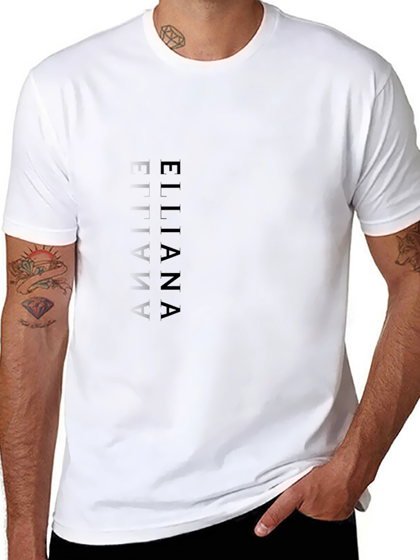 Modern Black Graphic Tee