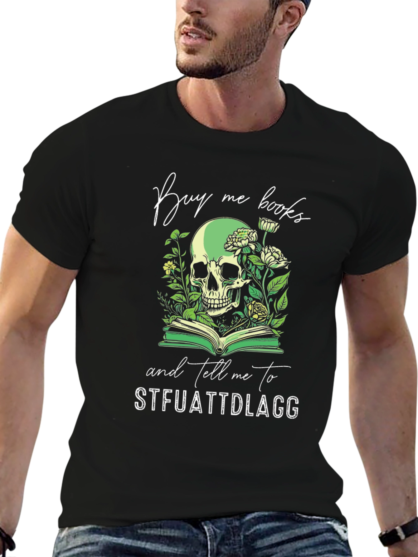 Buy Me Books Skull Graphic Tee