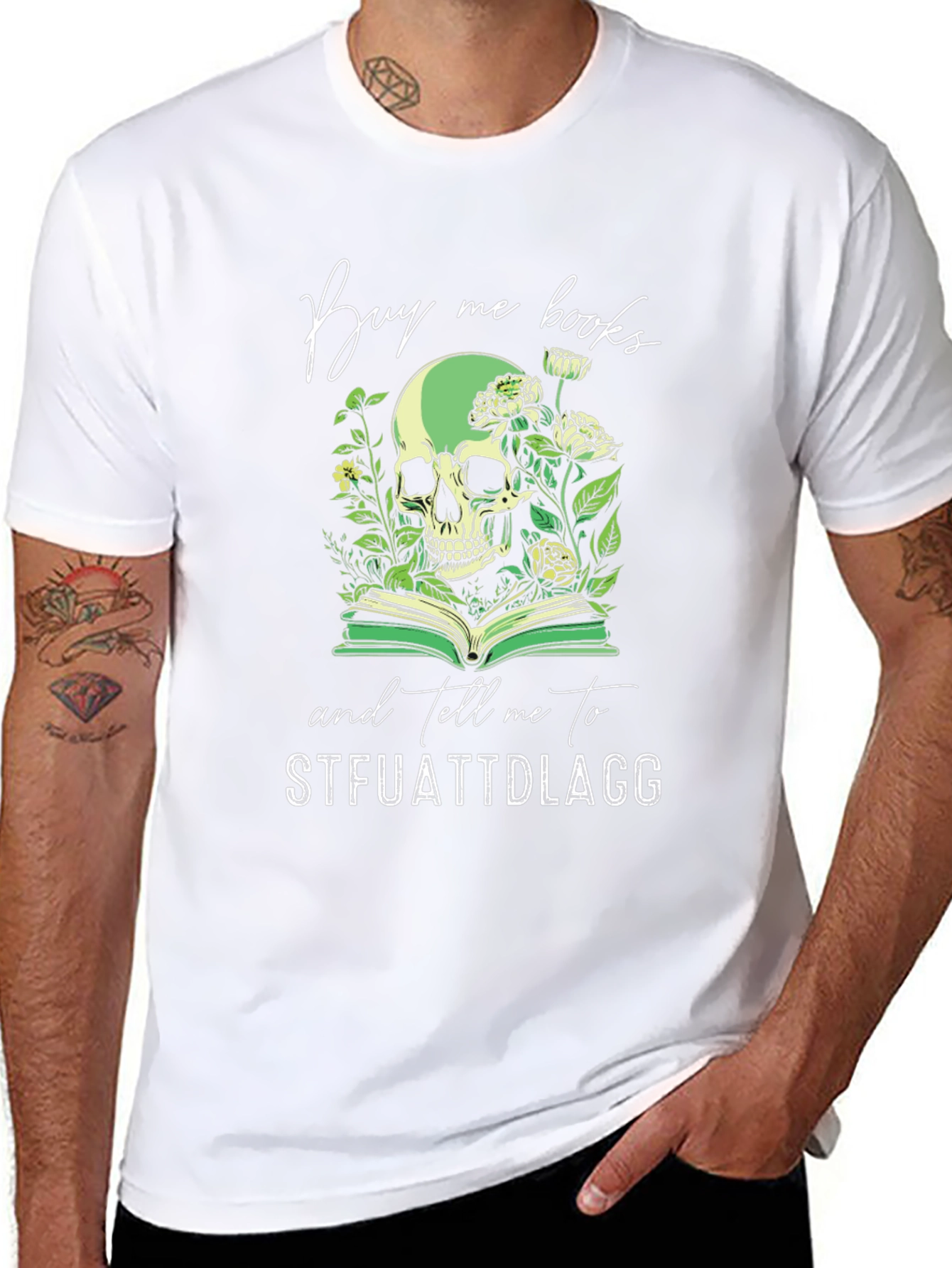 Buy Me Books Skull Graphic Tee