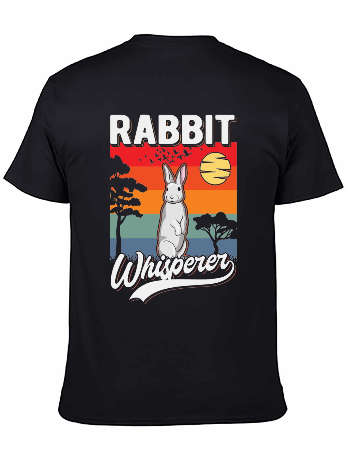 Rabbit Whisperer Graphic T-Shirt - Unisex Black Tee