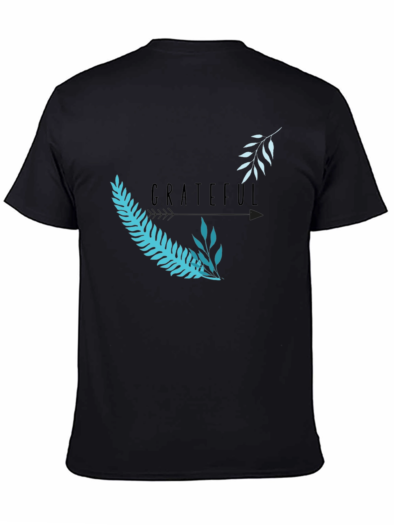 Grateful Graphic Tee - Black Casual T-Shirt
