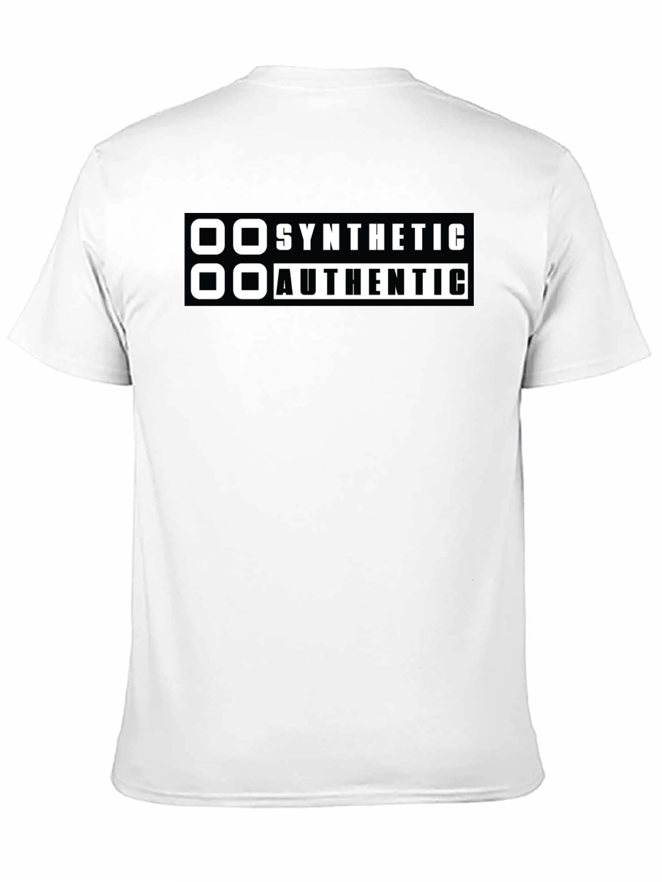 Synthetic Authentic Graphic Tee - Black Cotton Casual Wear