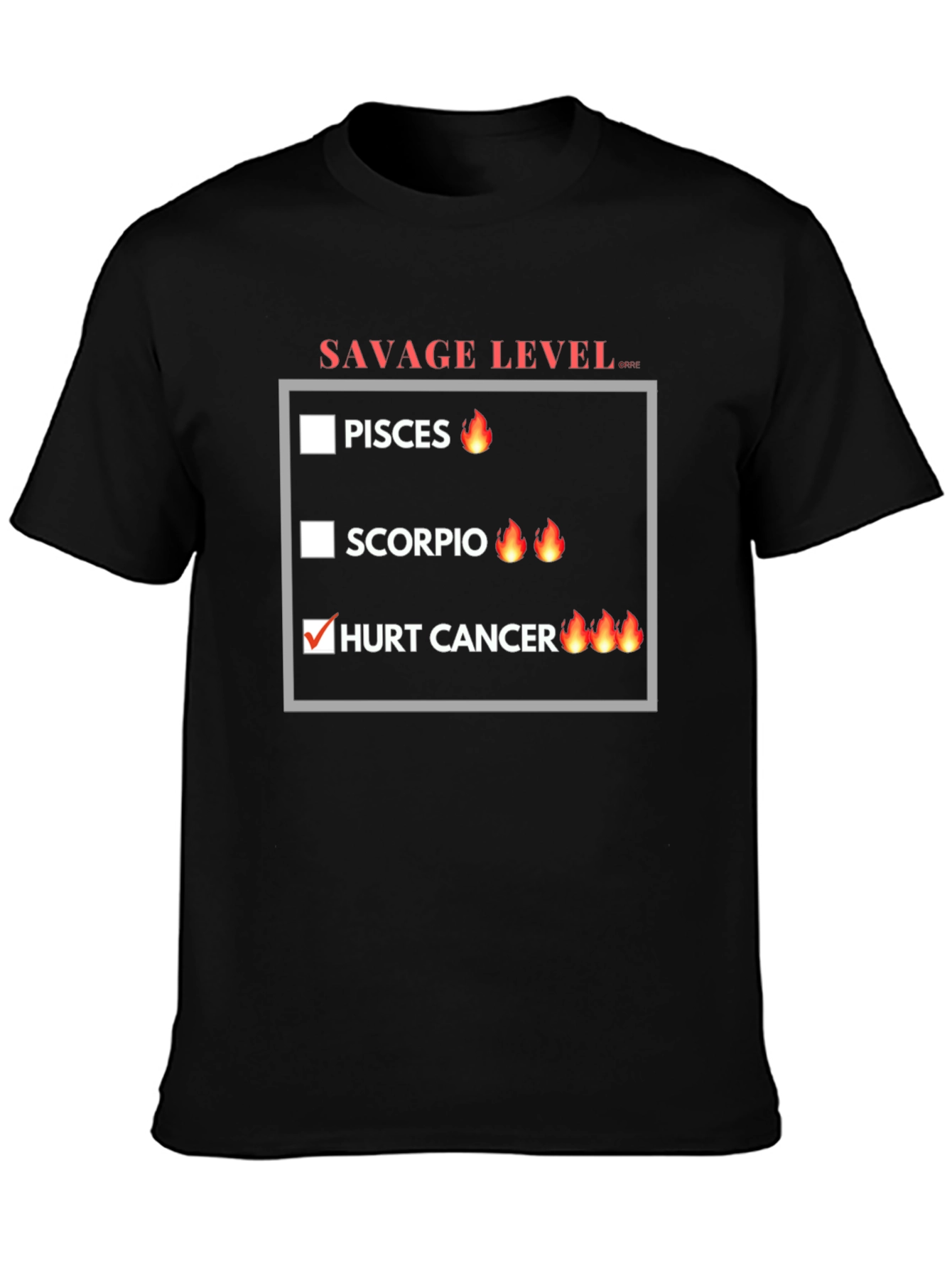 Savage Level Zodiac Sign T-Shirt