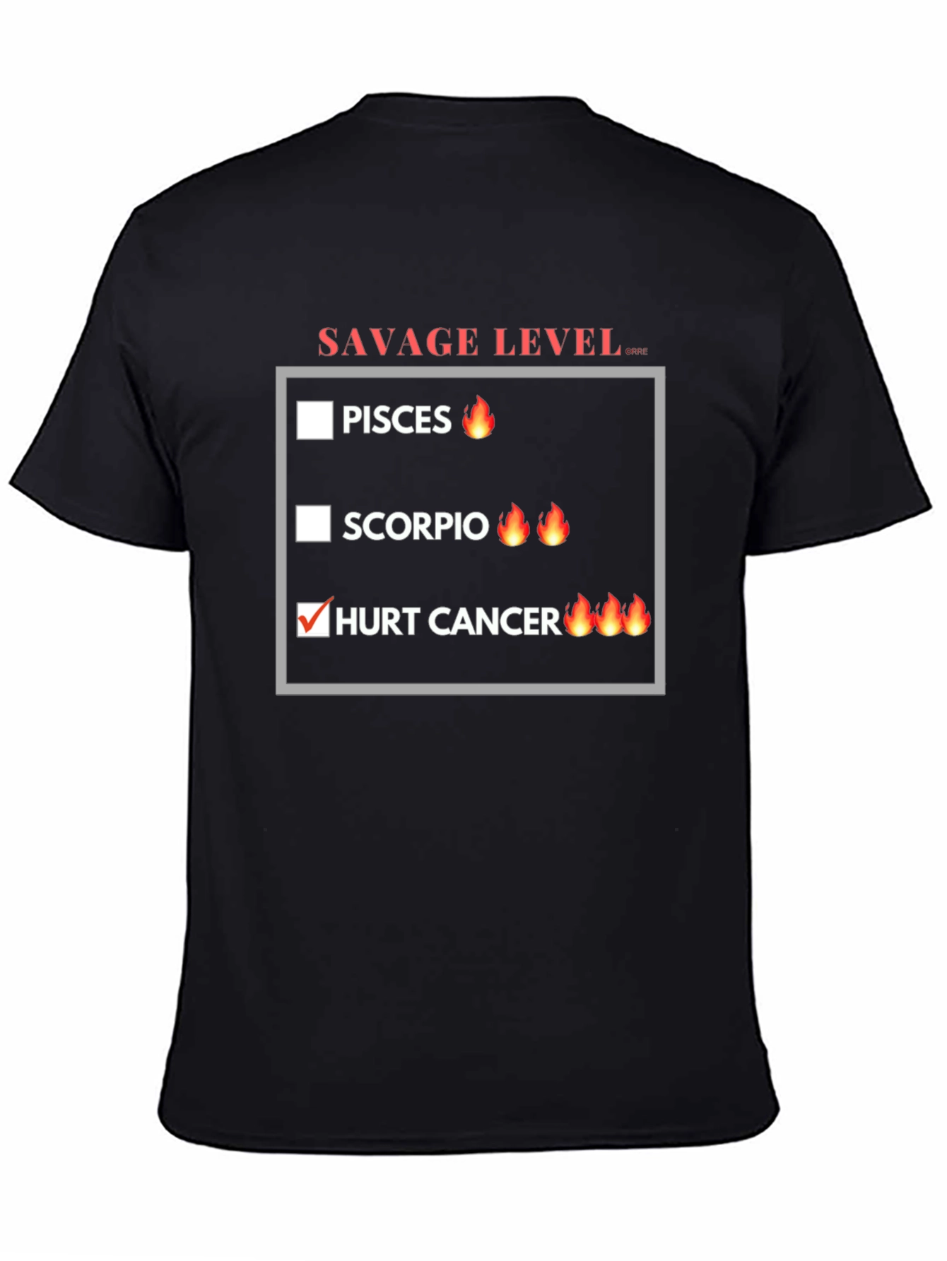 Savage Level Zodiac Sign T-Shirt