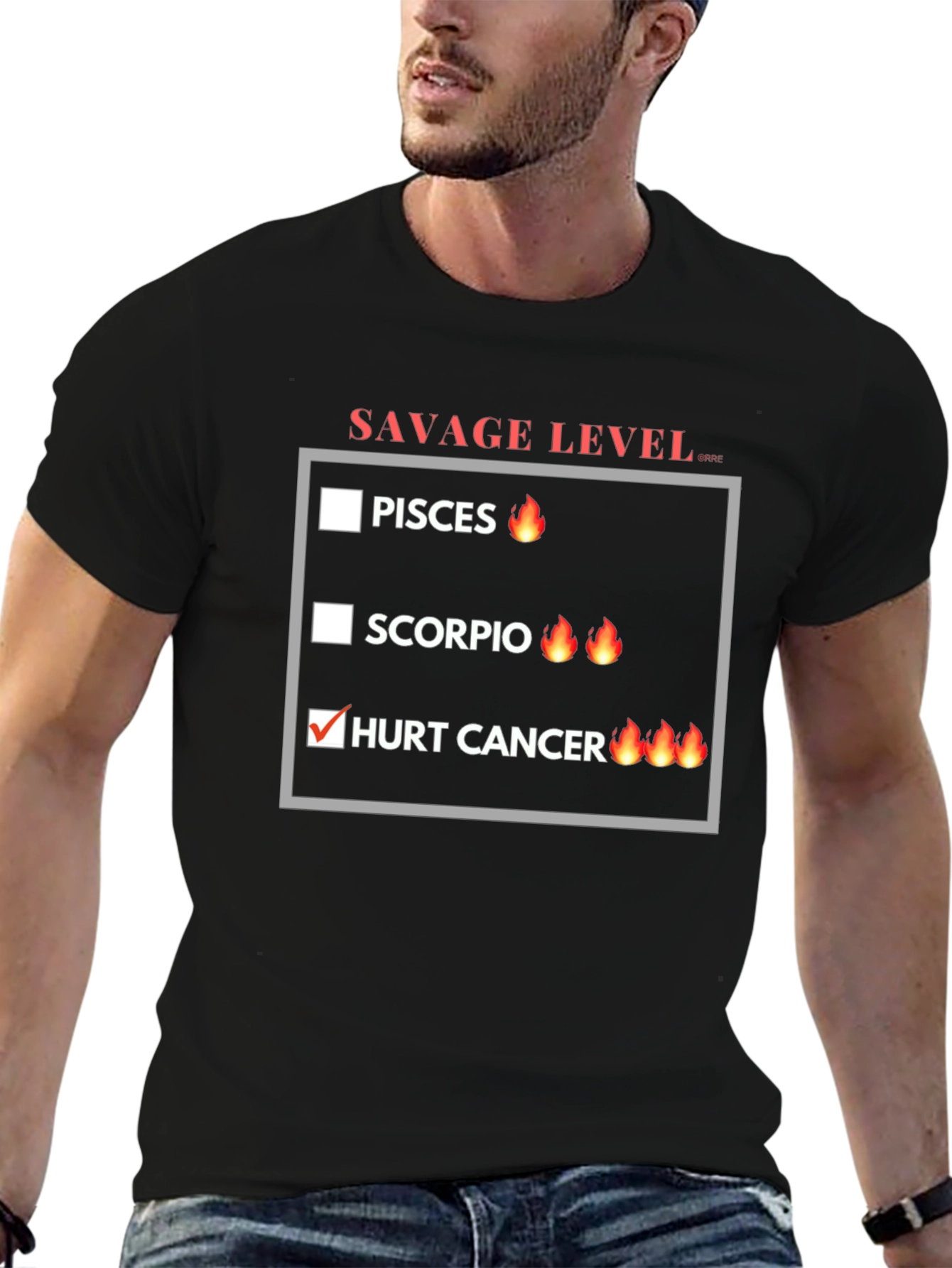 Savage Level Zodiac Sign T-Shirt