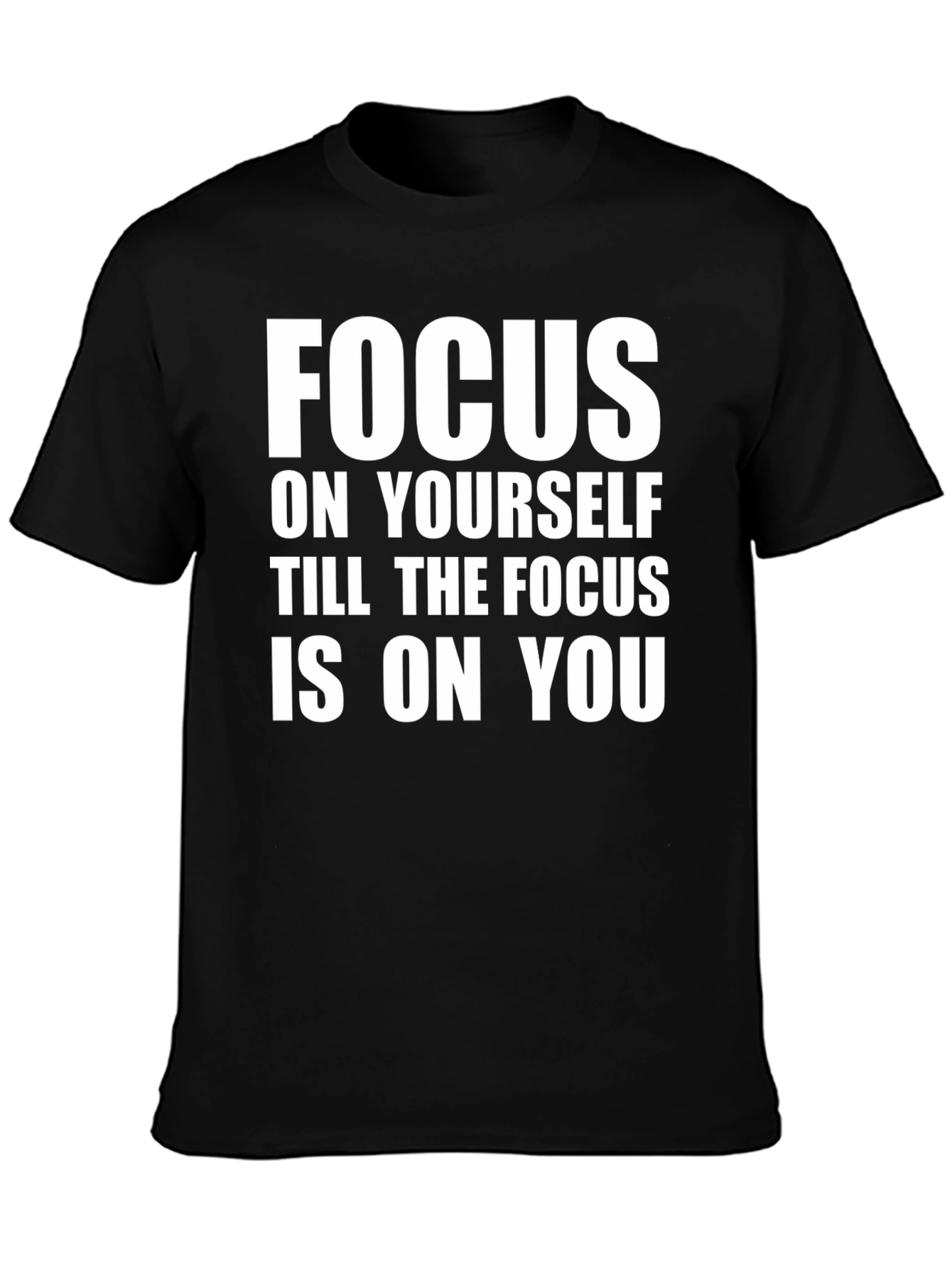 Focus on Yourself Black Graphic Tee