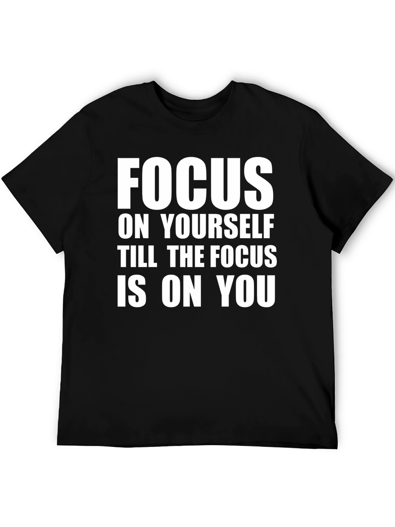 Focus on Yourself Black Graphic Tee